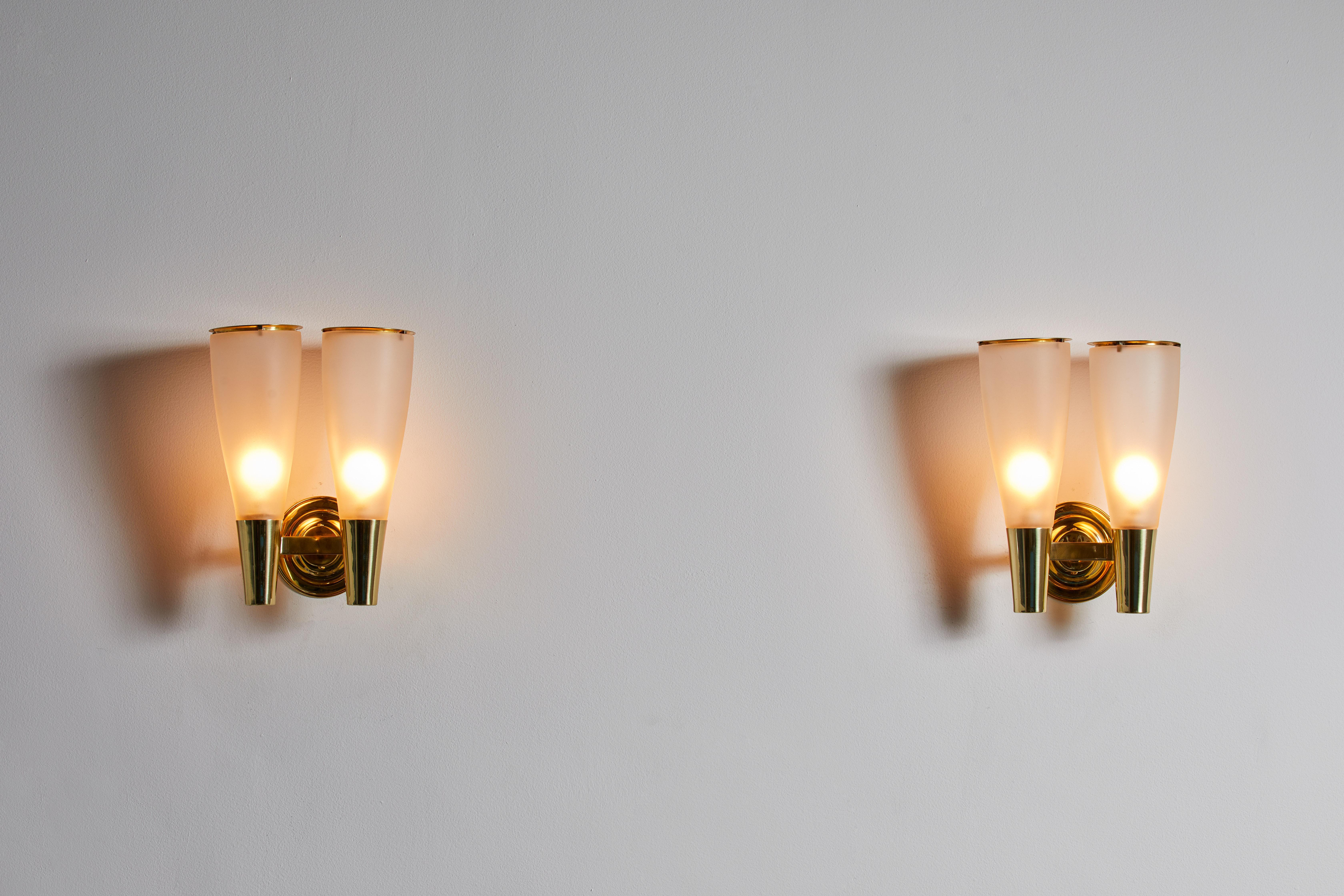 Mid-Century Modern Pair of Sconces by Pietro Chiesa for Fontana Arte For Sale