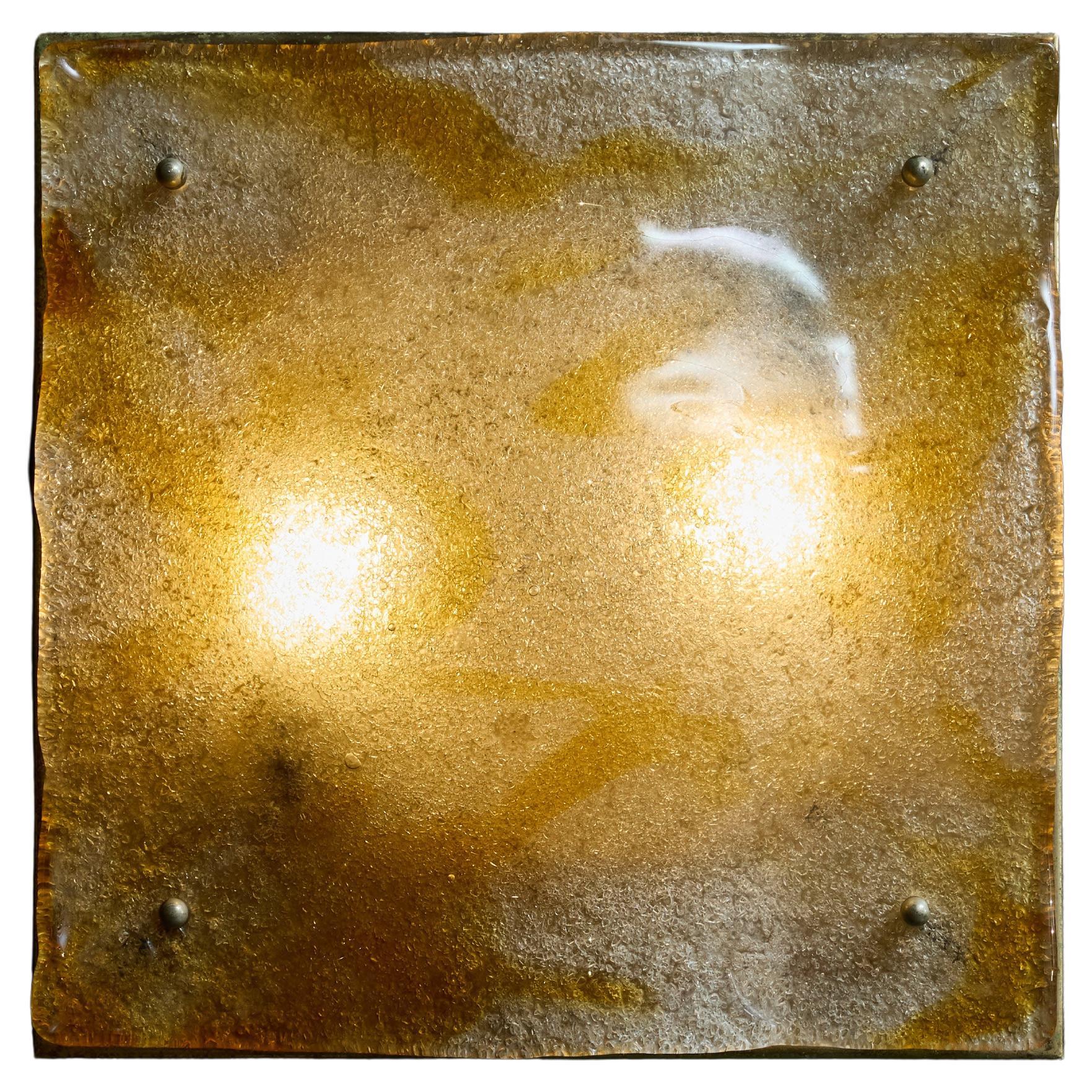 Two Pairs of Toni Zuccheri for Mazzega Murano Glass Wall Sconces