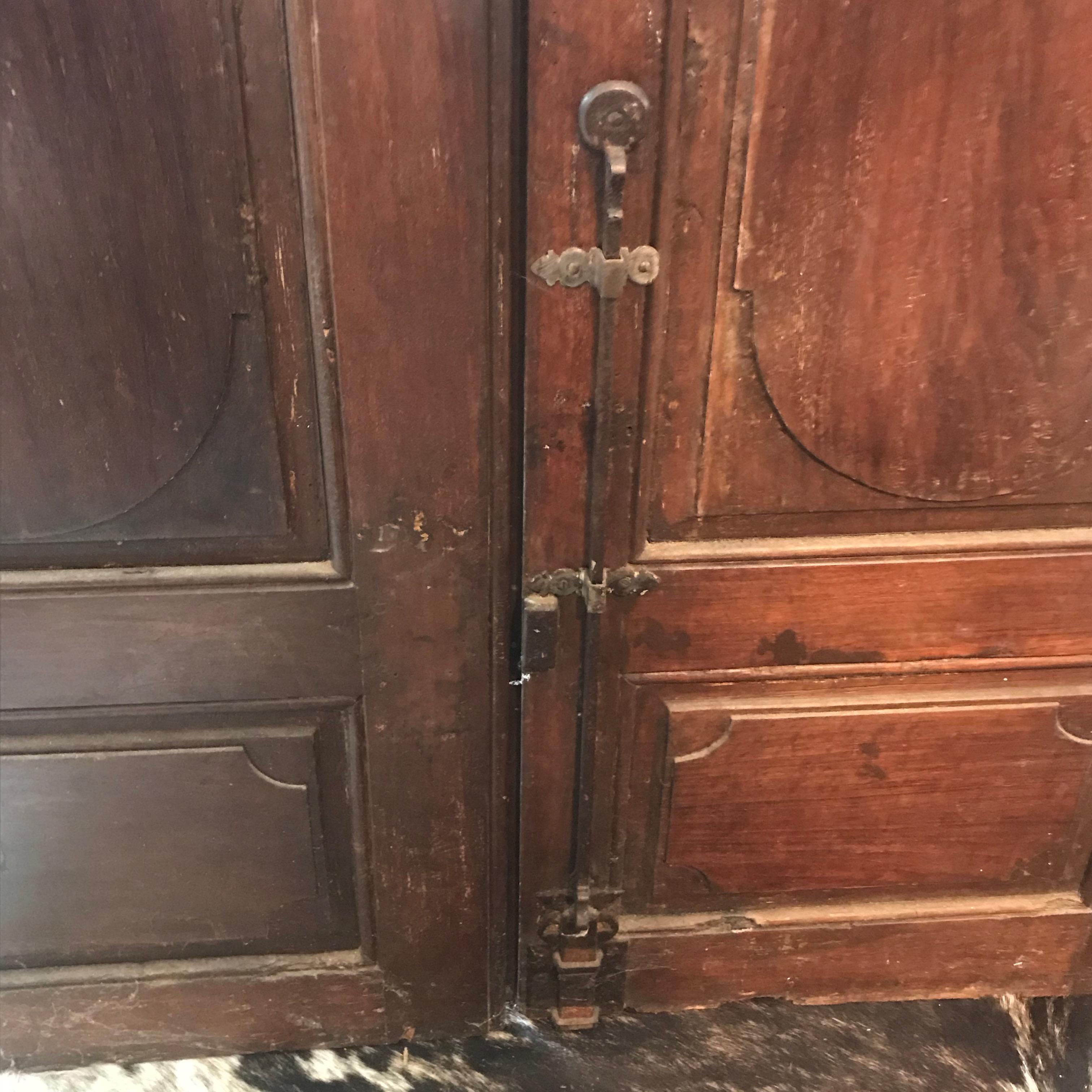 Two Pairs of Very Large Architectural Palatial French Walnut Doors For Sale 9