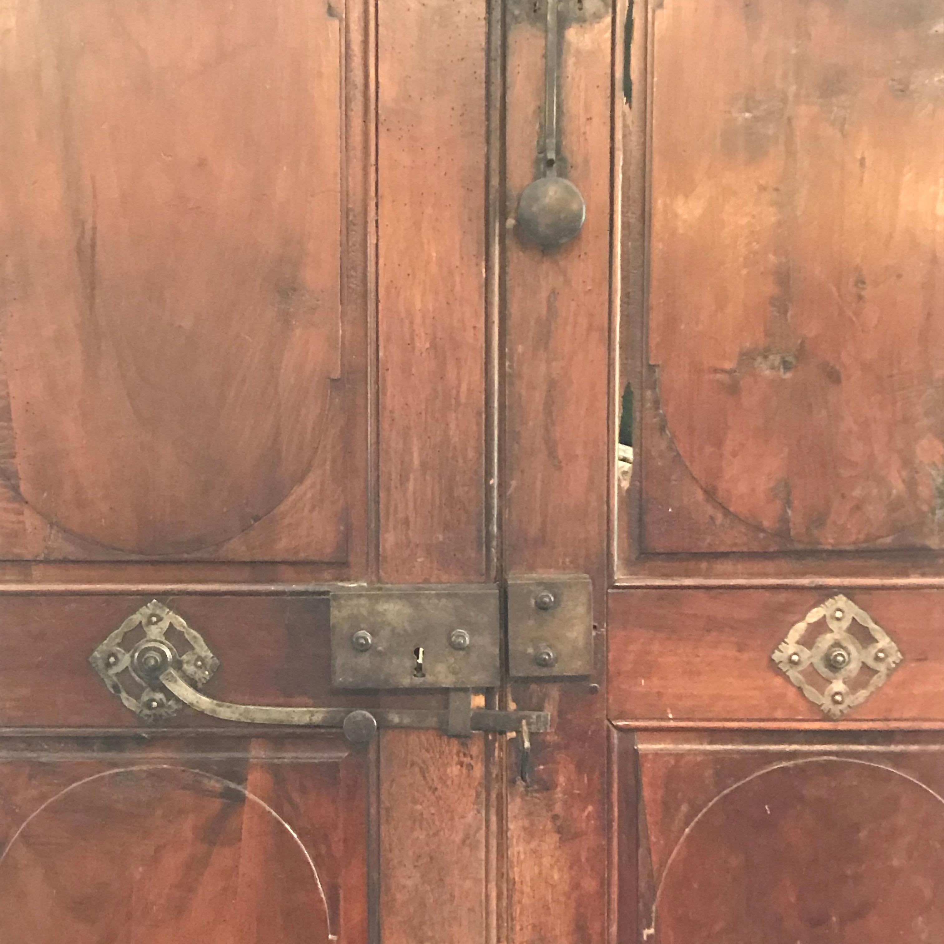 Bronze Two Pairs of Very Large Architectural Palatial French Walnut Doors For Sale