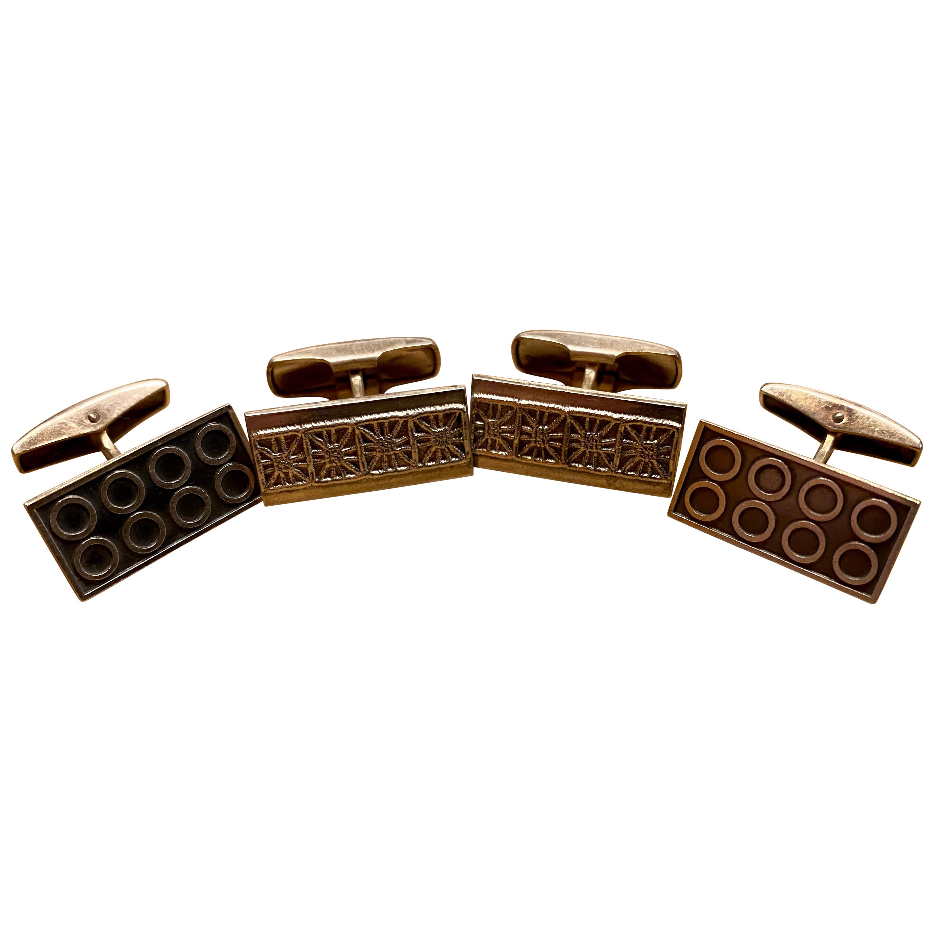 Two Pairs Silver Cufflinks, Finland 1964 and 1969