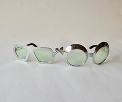 Eine linke Swank Französisch mod Chromrahmen  Mode- oder Laufsteg-Sonnenbrille