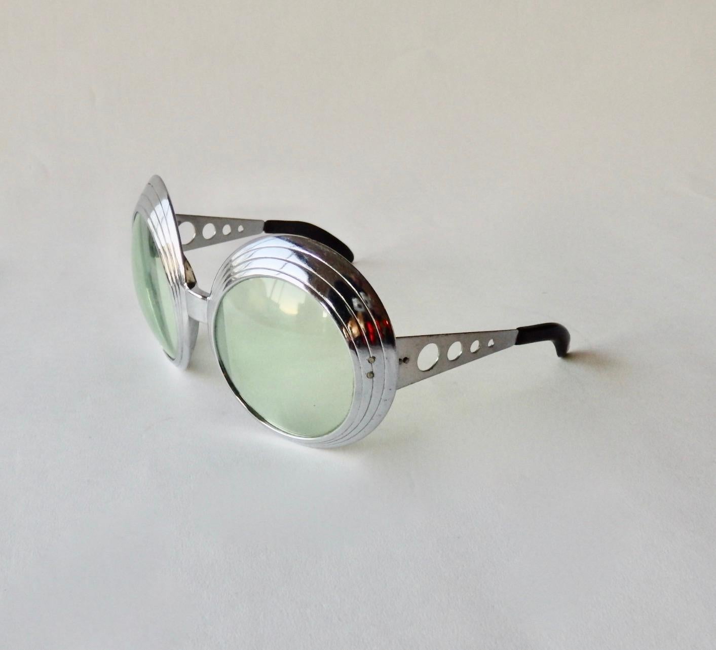 chrome frame sunglasses