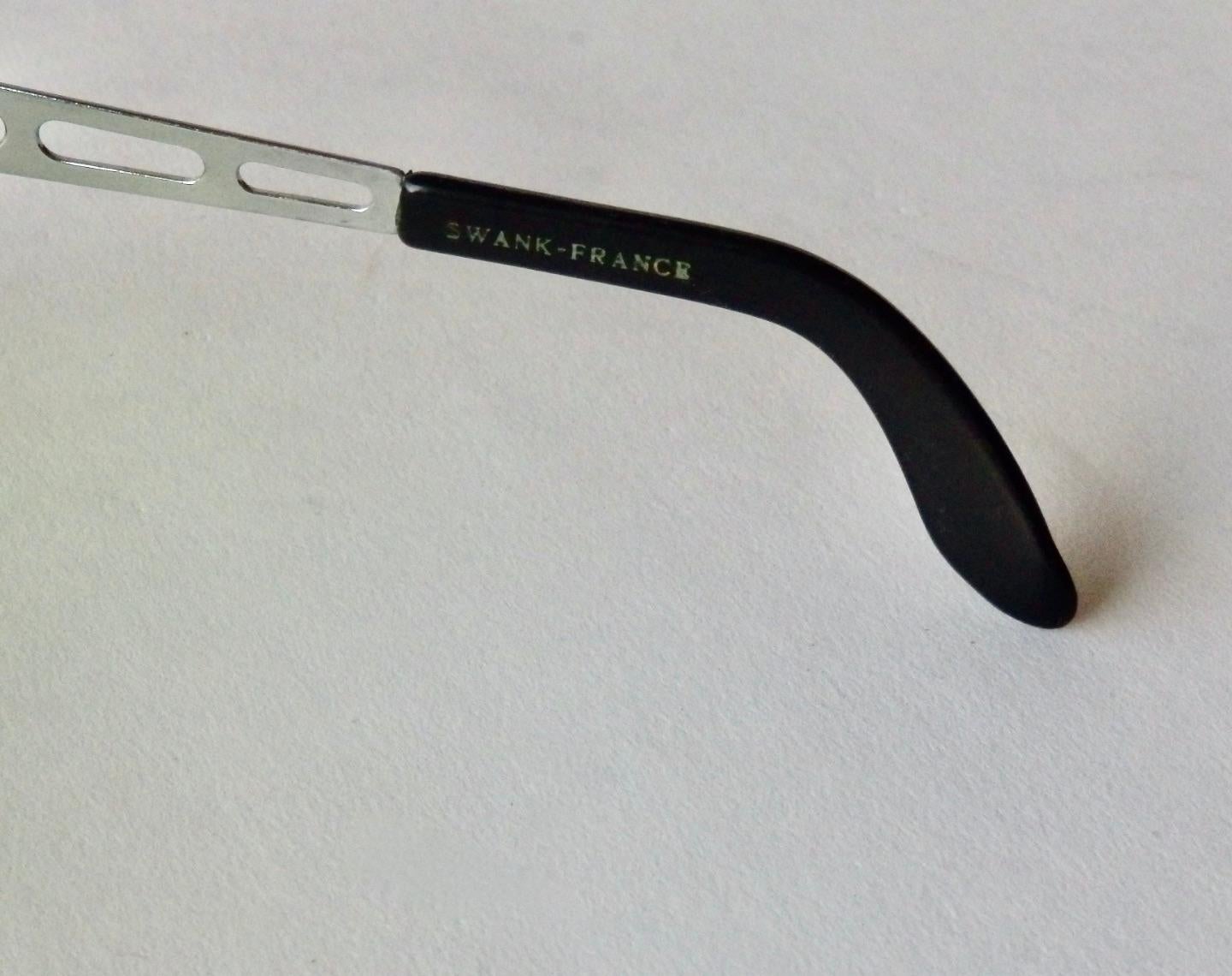 Mid-Century Modern One left Swank French mod chrome frame  fashion or runway sunglasses  For Sale