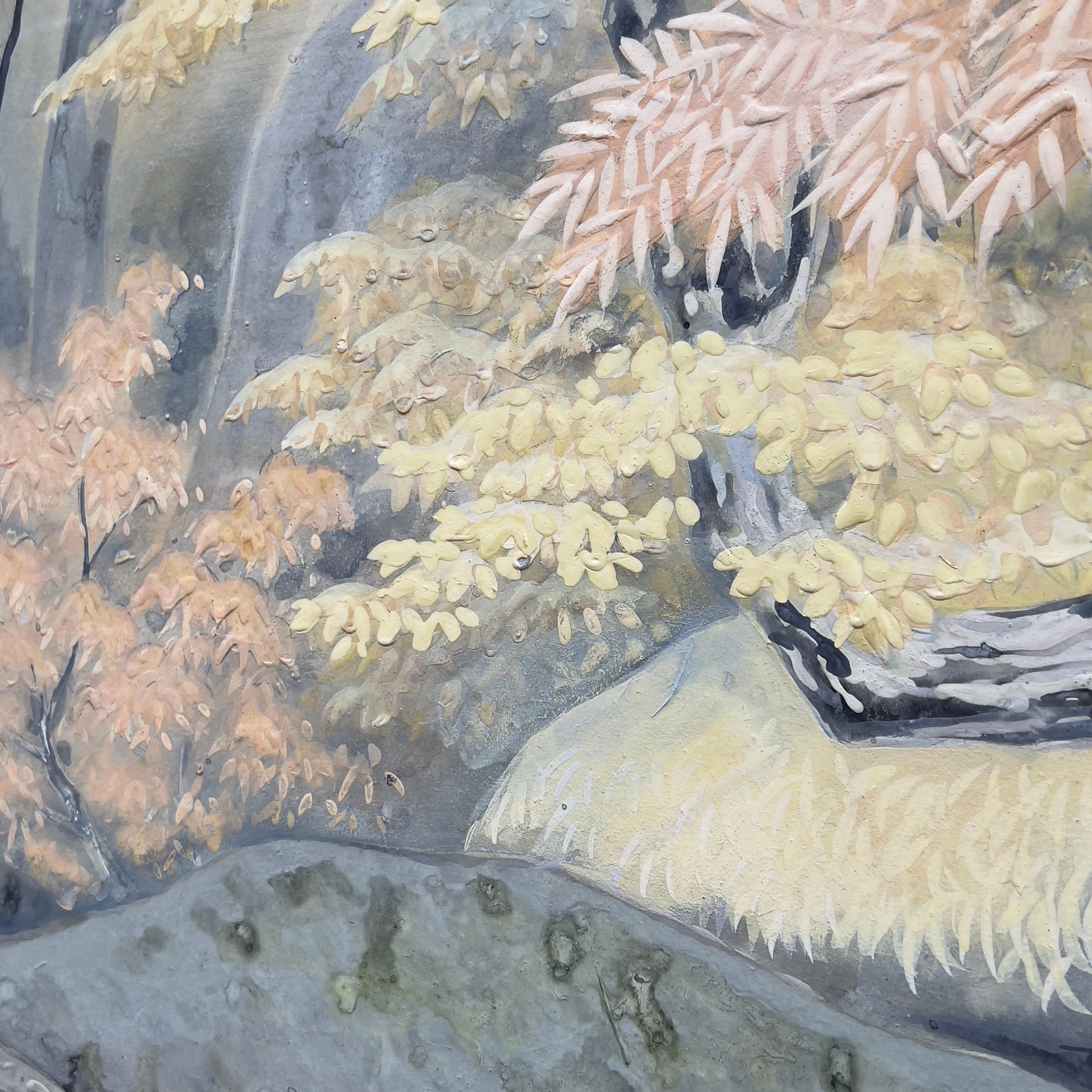 Two-panel folding screen, Nihonga, Hirai Baisen (1889–1969), early Shōwa era (19 In Good Condition For Sale In PARIS, FR
