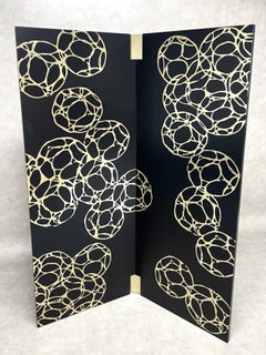 Two-Panel Lacquer and Titanium Screen by Frédérique Domergue, Limited Edition