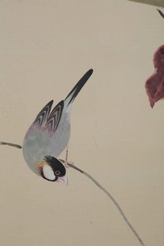 Two-Panel Screen, Birds and Autumn Trees