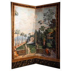 Two Panels of a Panoramic Wallpaper by J. Dufour (1757–1824), France 1818