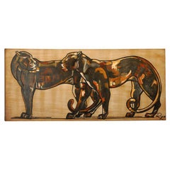 "Due pantere" Quadro Art Déco