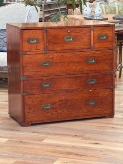 Two Part English Campaign Chest , 19th Century