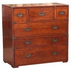 Two Part English Campaign Chest , 19th Century