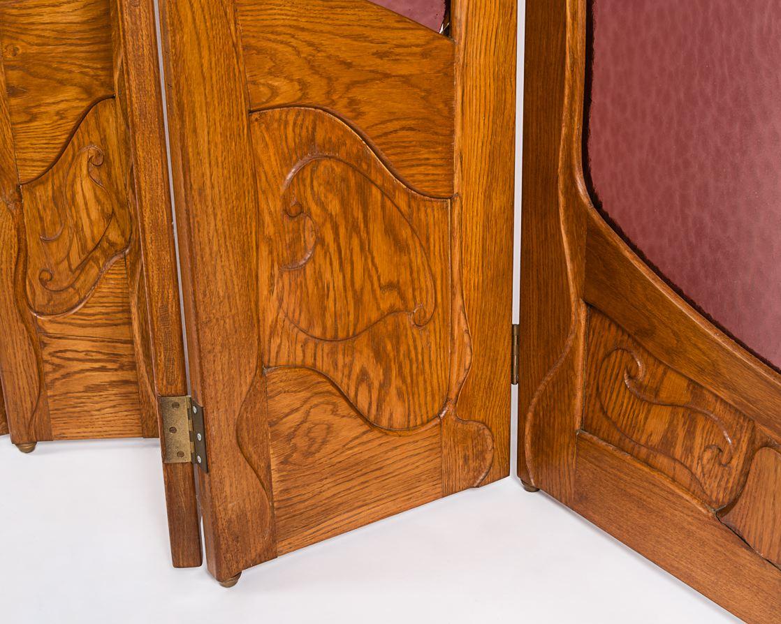 Spanish Two Part Folding Screen in the Manner of Antoni Gaudí, Early 20th Century