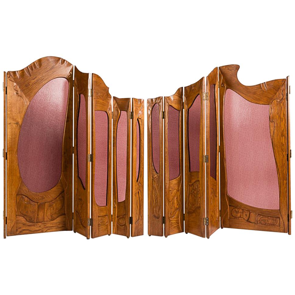Two Part Folding Screen in the Manner of Antoni Gaudí, Early 20th Century