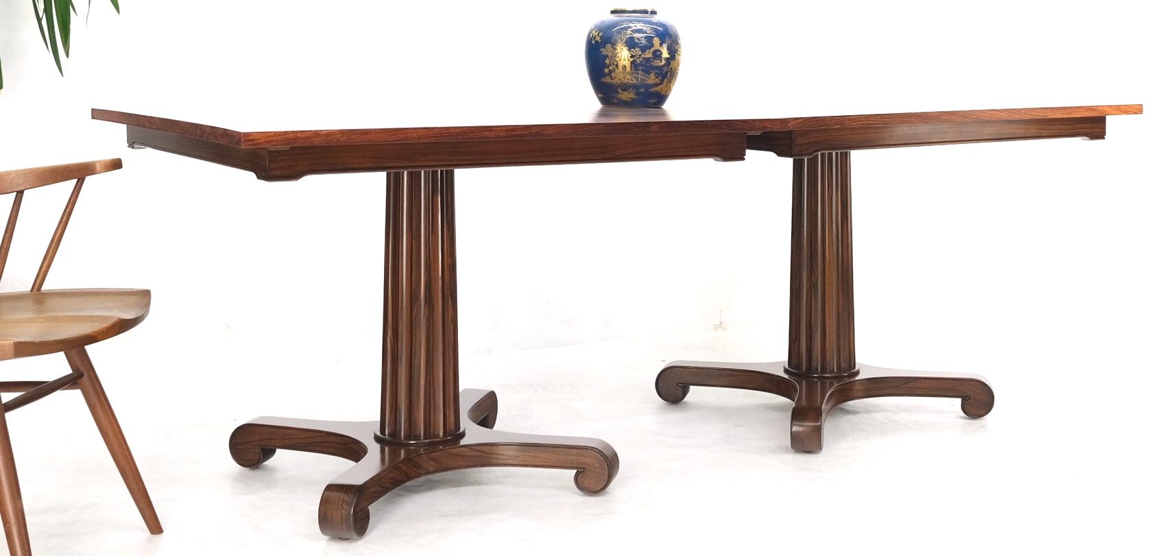 Two Part Rosewood Two Pedestals Dining Table Game Table Mint For Sale 3