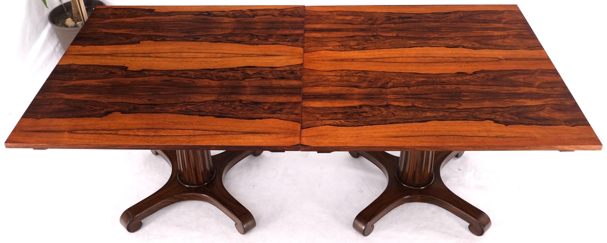 Two Part Rosewood Two Pedestals Dining Table Game Table Mint For Sale 4