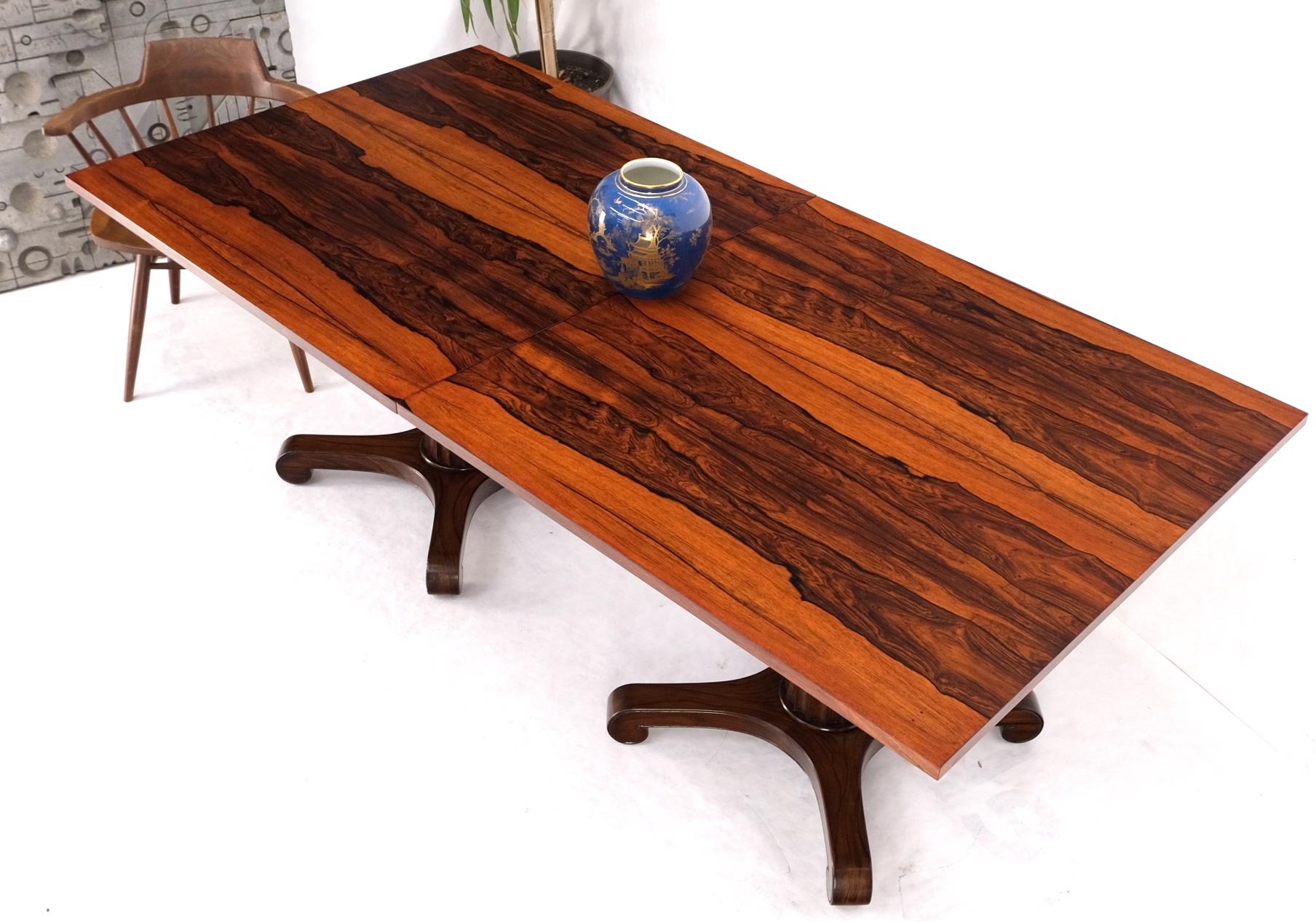 Two Part Rosewood Two Pedestals Dining Table Game Table Mint For Sale 5