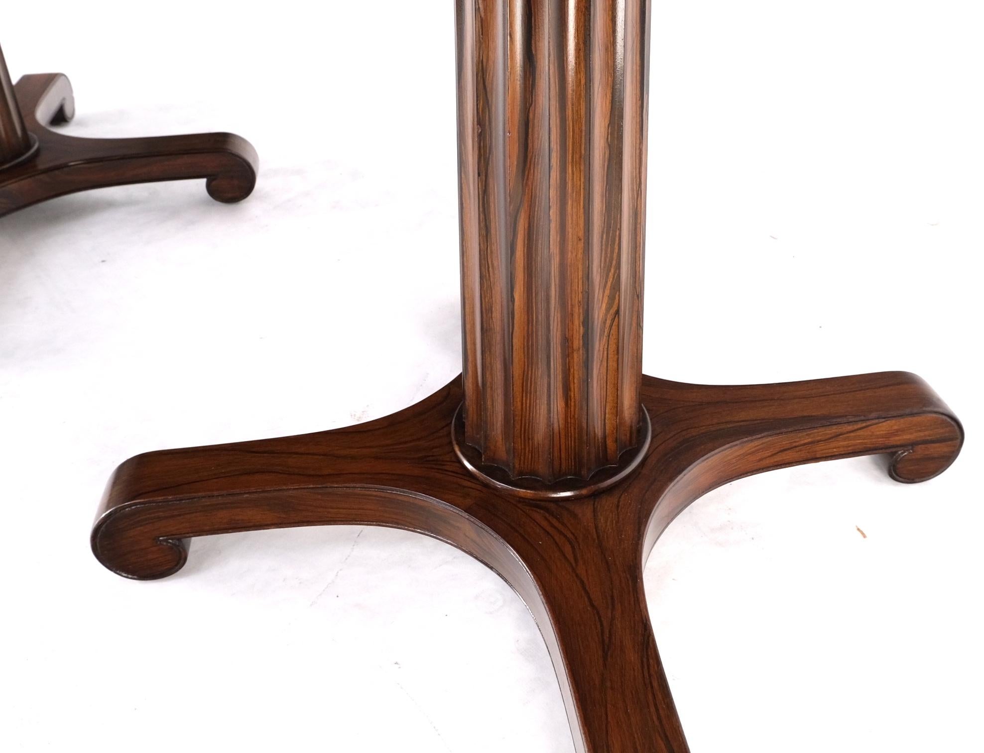 Two Part Rosewood Two Pedestals Dining Table Game Table Mint For Sale 1