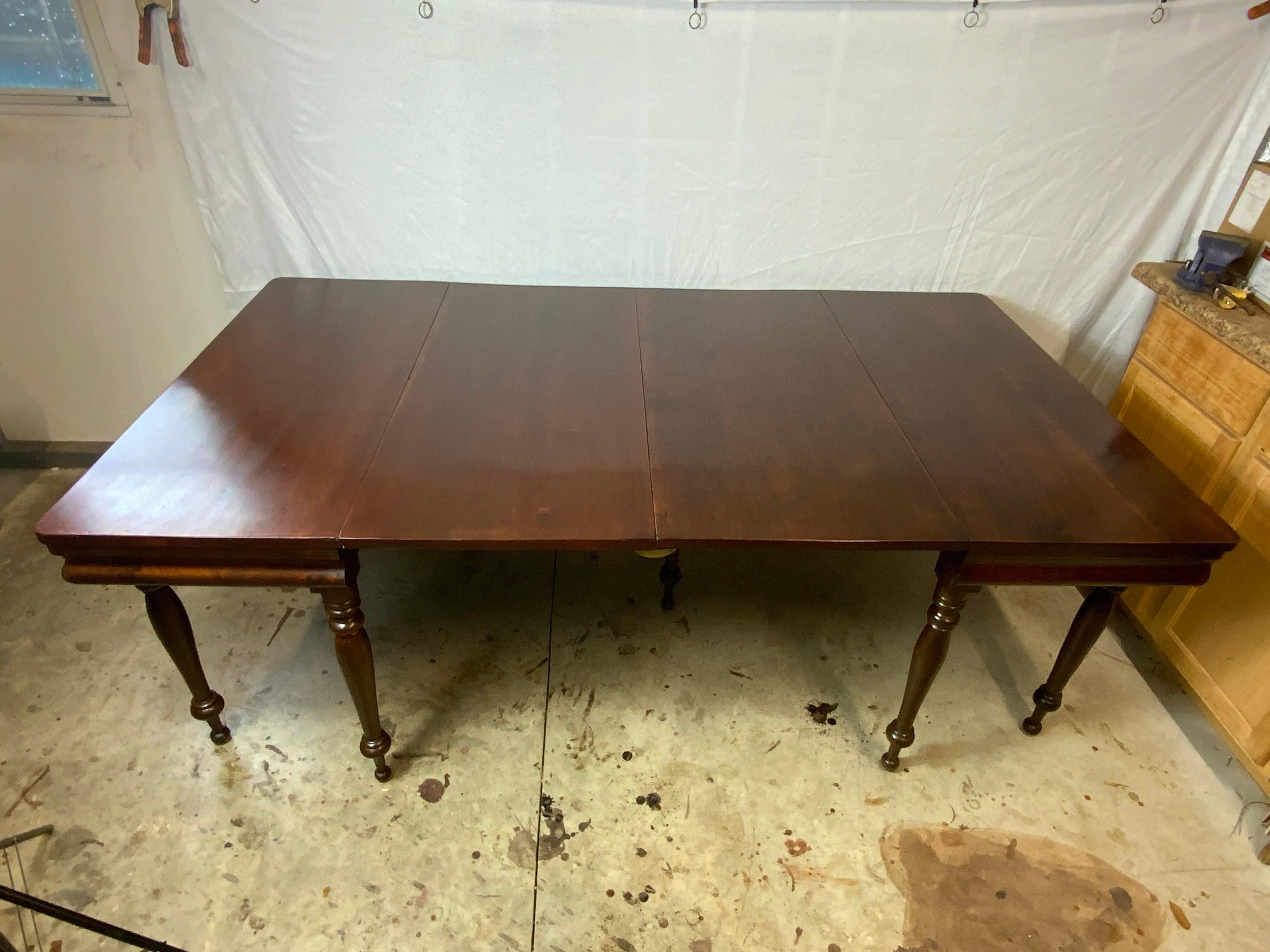 Two Part Sheraton Cherry Banquet Table For Sale 4