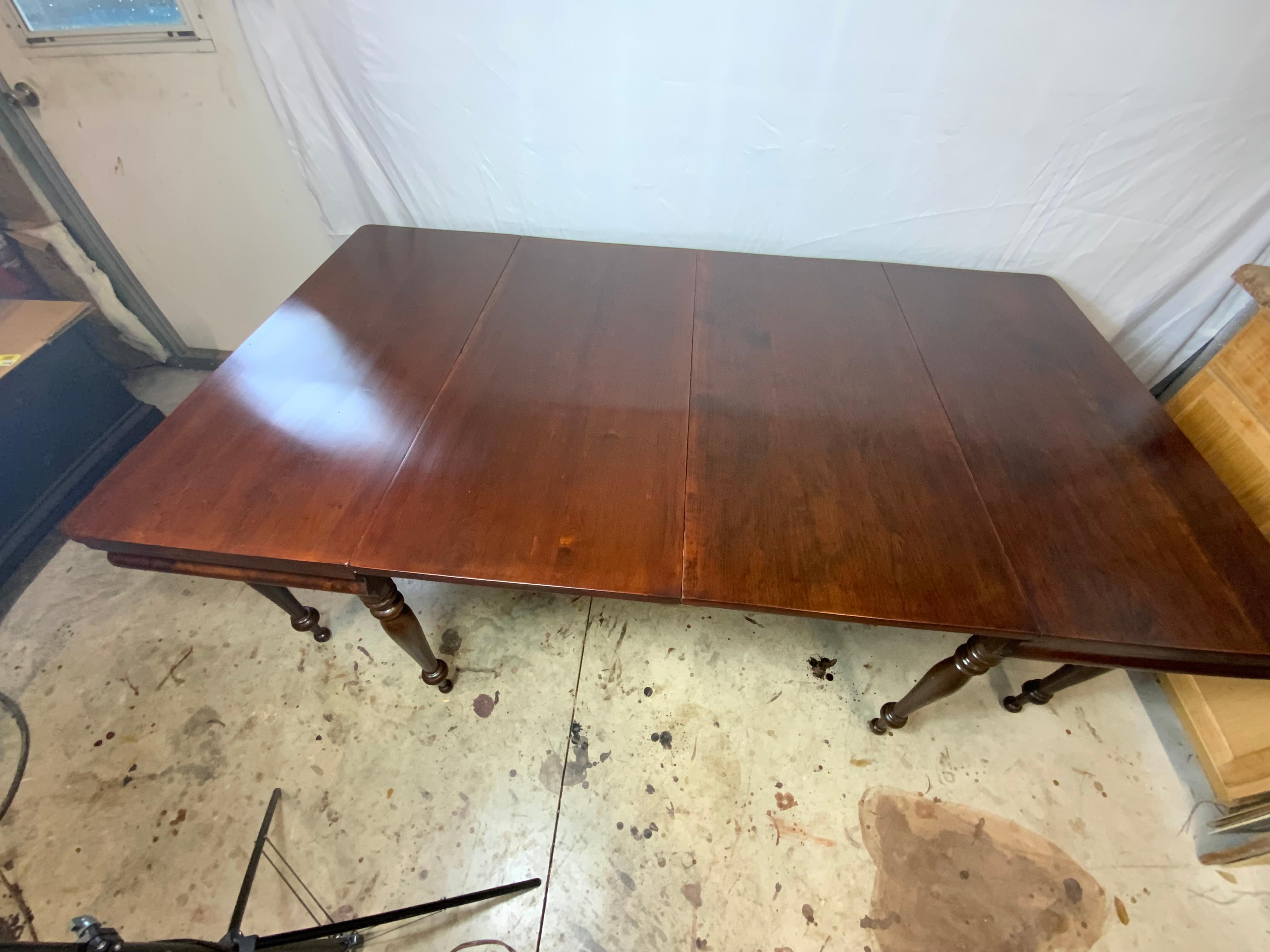 Two Part Sheraton Cherry Banquet Table For Sale 5