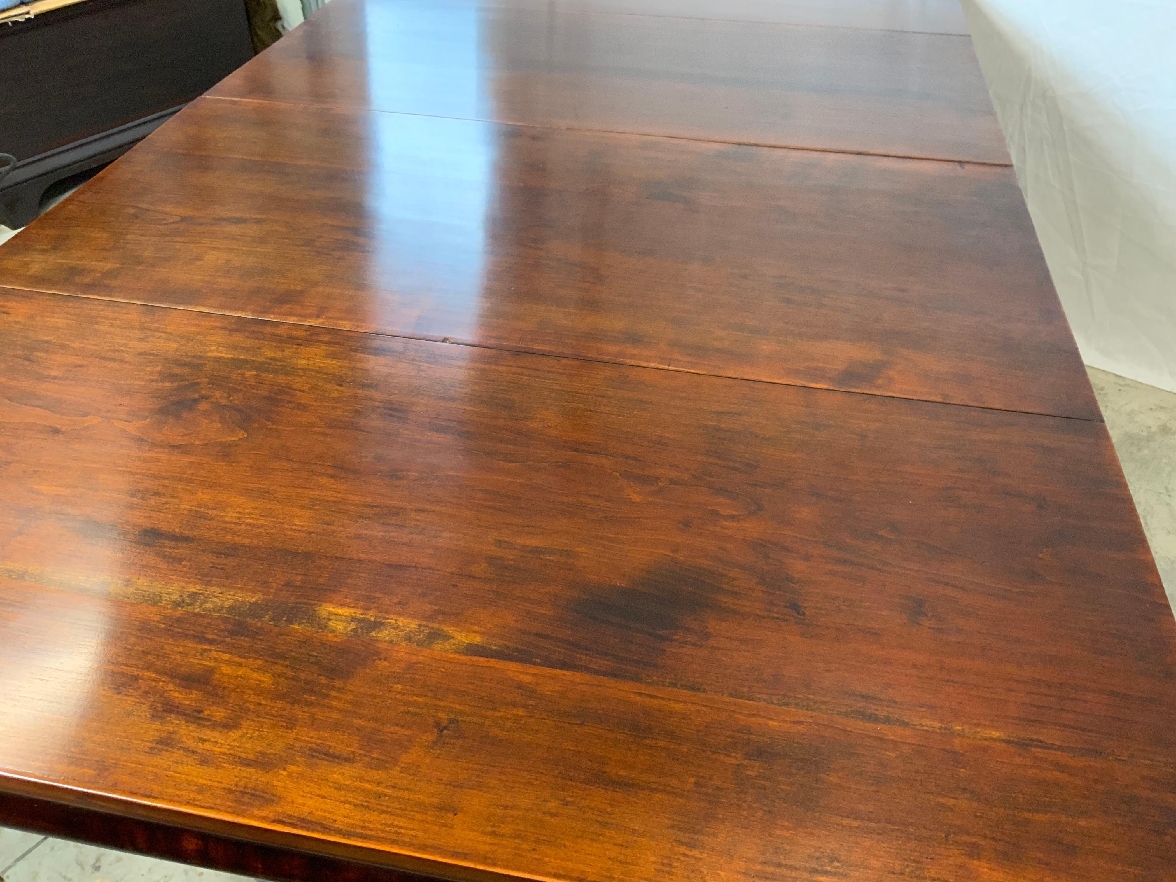 Two Part Sheraton Cherry Banquet Table For Sale 12