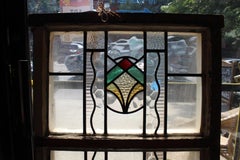 Two Part Stained Glass Window 27" x 55"