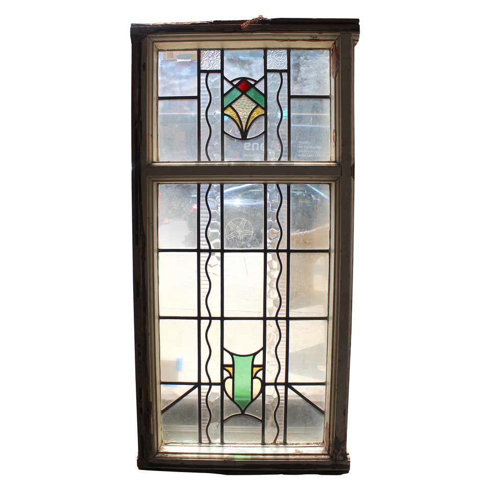 Stained Triangular Window Identical Turn of Century Triptych Stained Glass Windows For Sale at 1stDibs | 3 ...