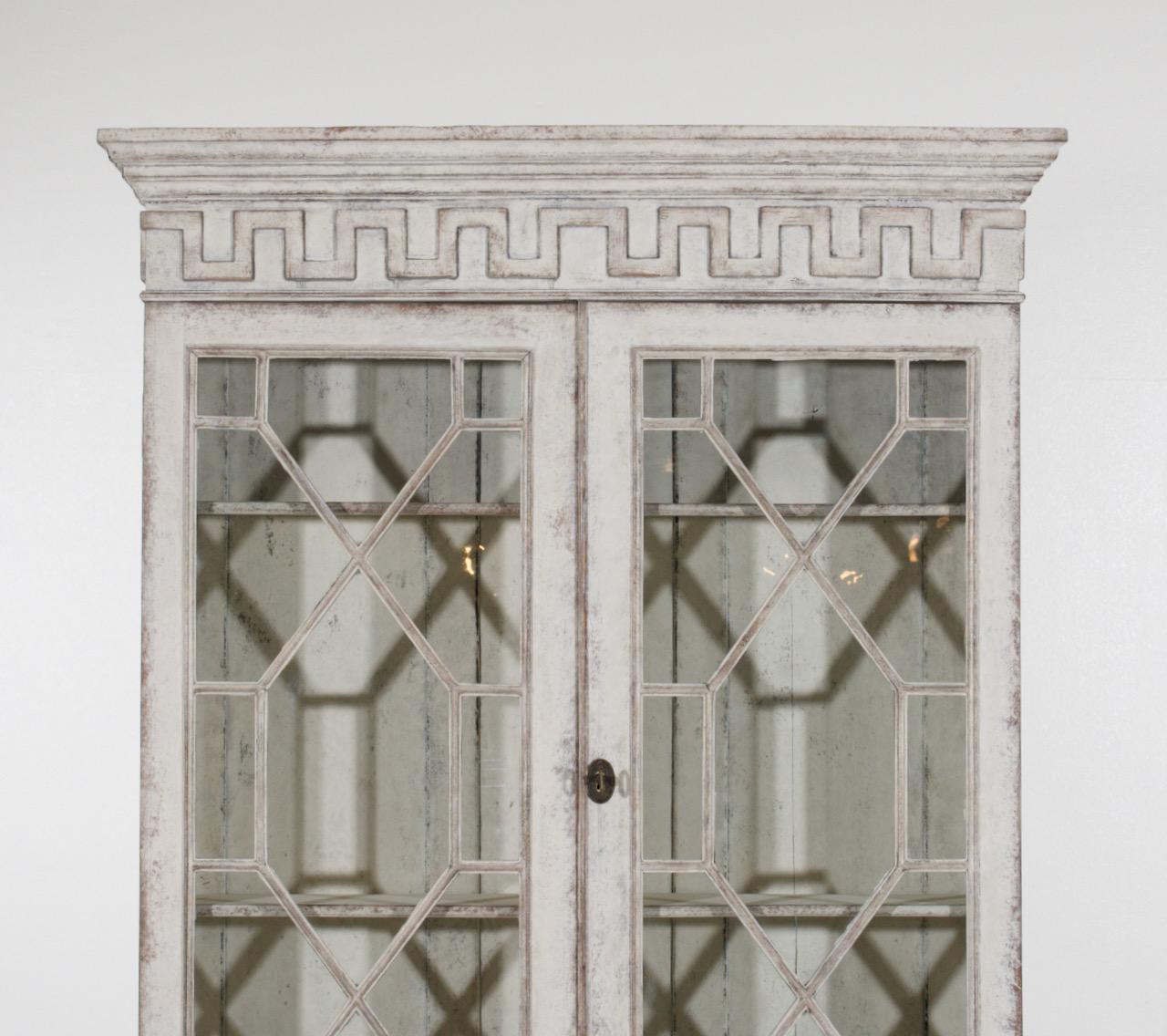 18th Century and Earlier Two-Part Vitrine Cabinet, circa 1790 For Sale