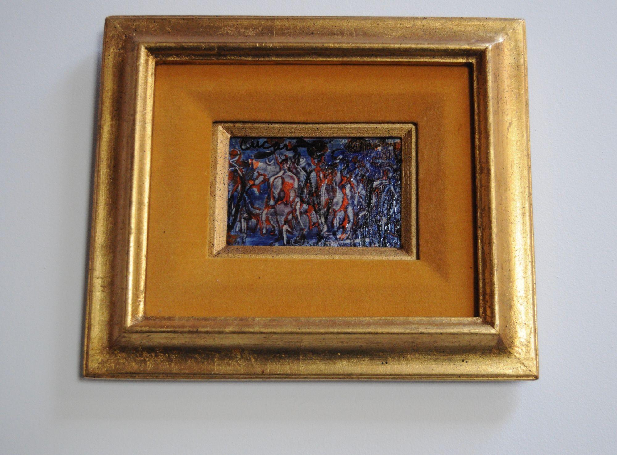 Two Pascal Cucaro Abstract Figural Oil Paintings on Masonite For Sale 10