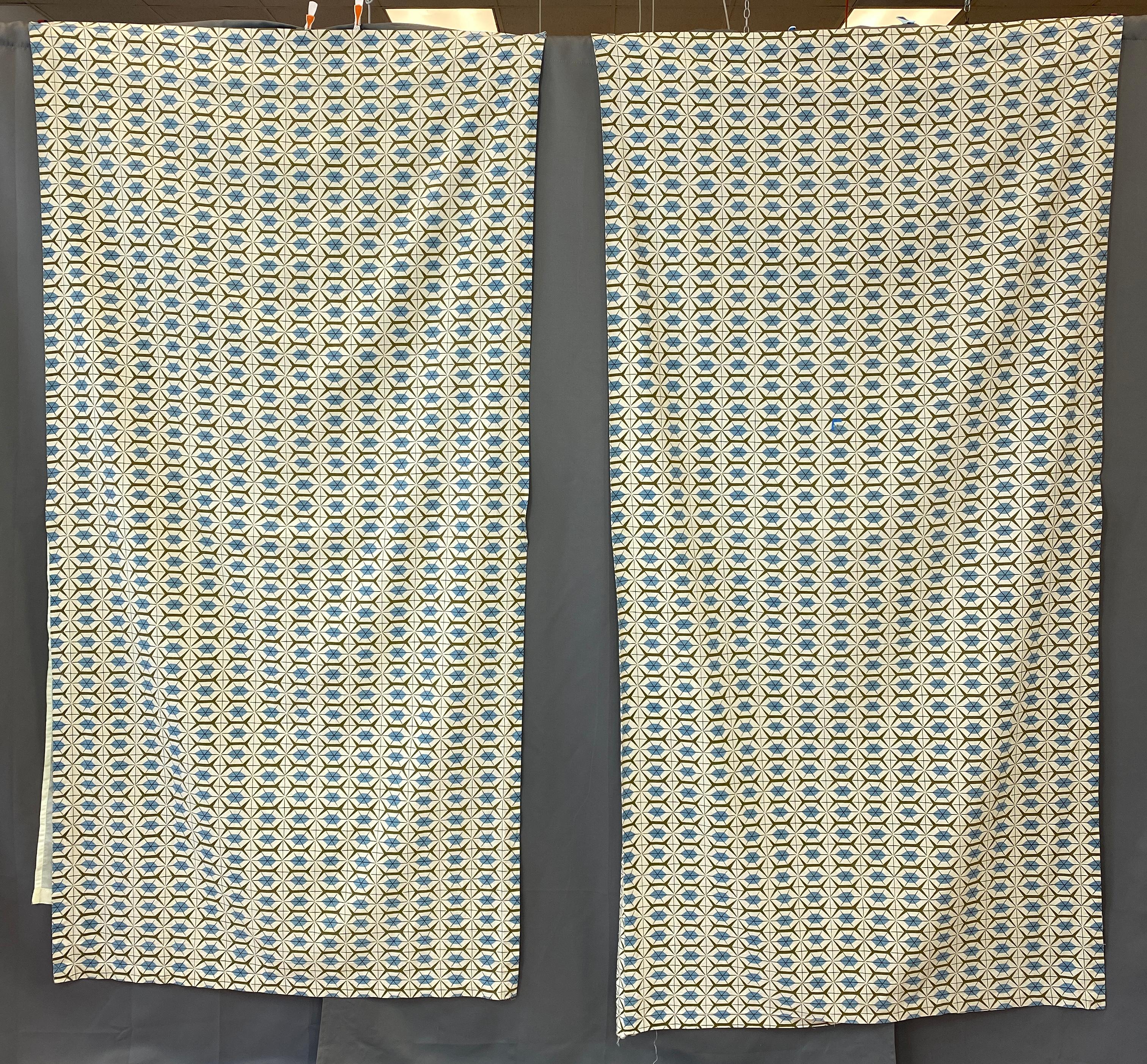 Offer here is a set of two Paul McCobb for Riverdale, fabric panels in the 
