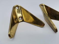 Two Pcs., Wall Hooks, Brass, Hertha Baller Vienna, Austria