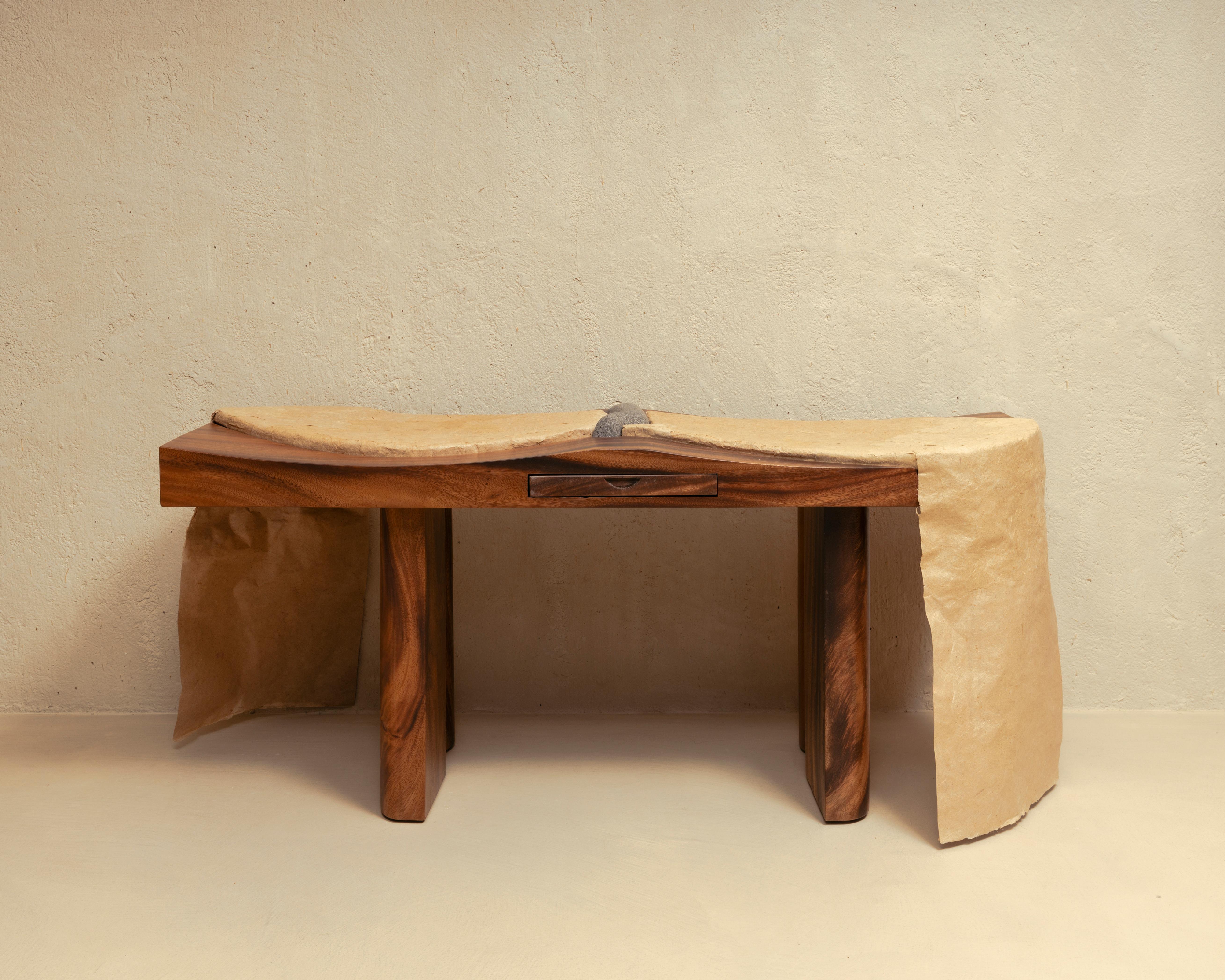 Two-Person Teak Bench by Kim Mupangilaï In New Condition In New York, NY