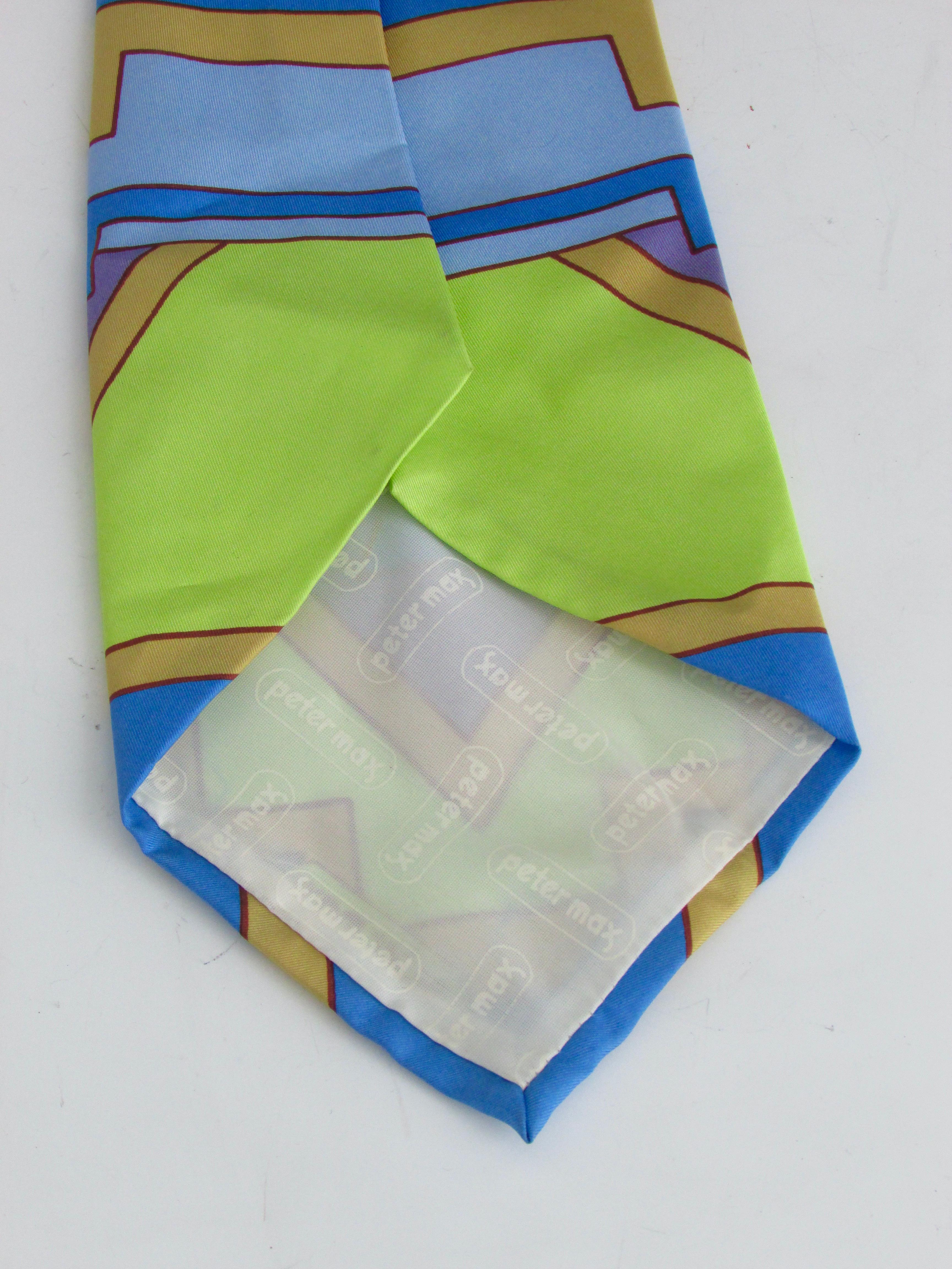 Deux cravates larges Peter Max Op Pop Mod Disco Era pour hommes en vente 4