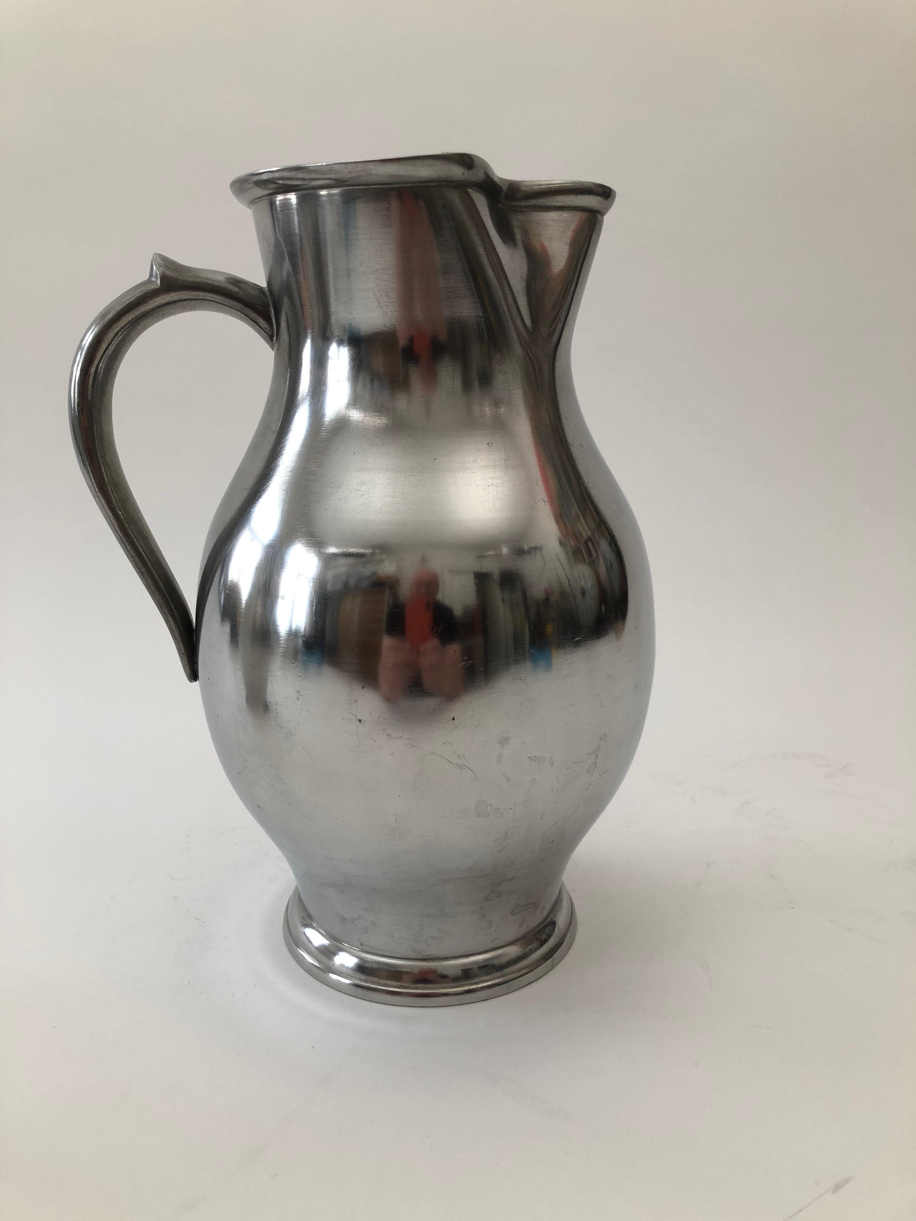 Cast Two Pewter Wine Jugs from the Wiener Zin Manufacture Dated 1837 For Sale