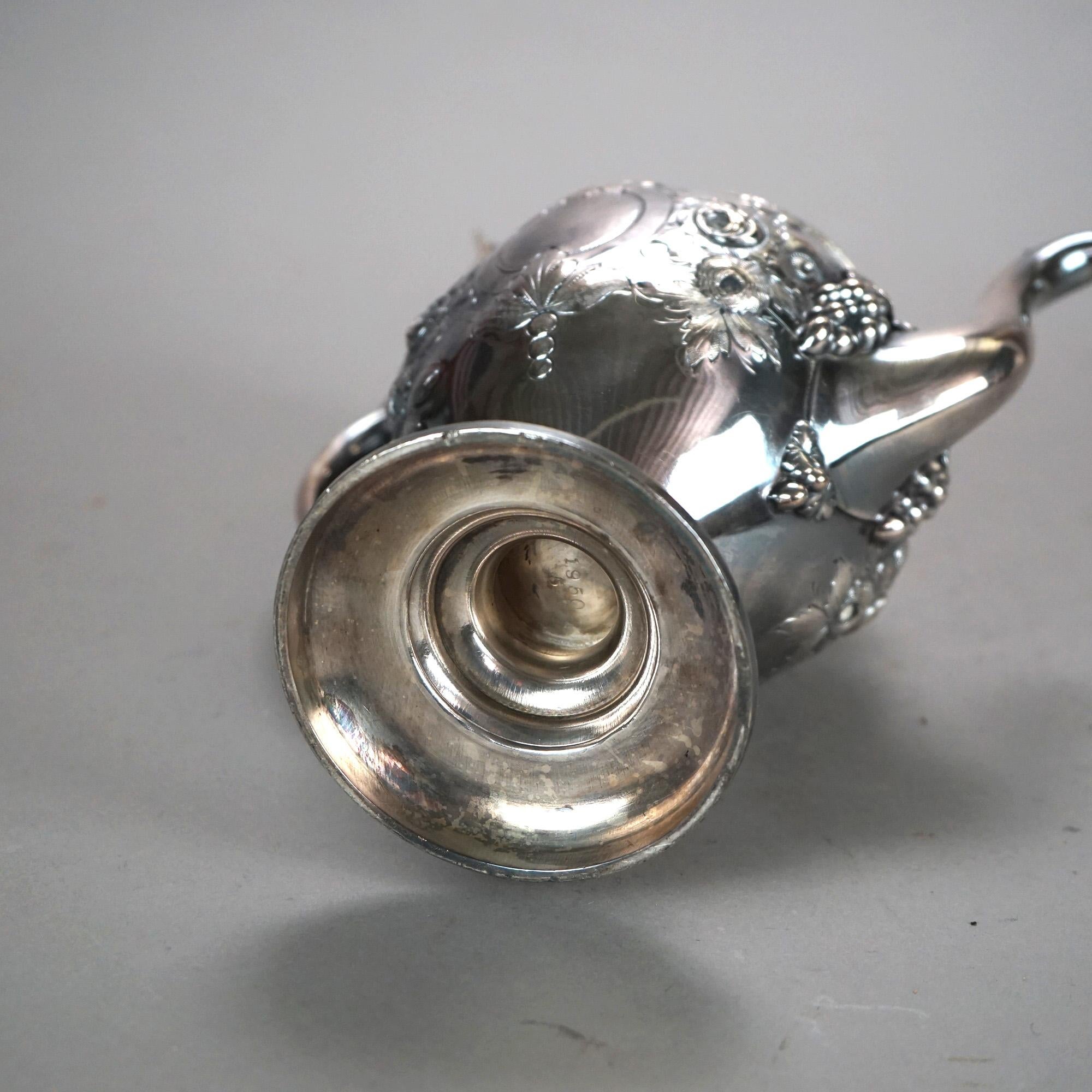 Two Piece Antique Silver Plated Tea Set C1890 For Sale 1