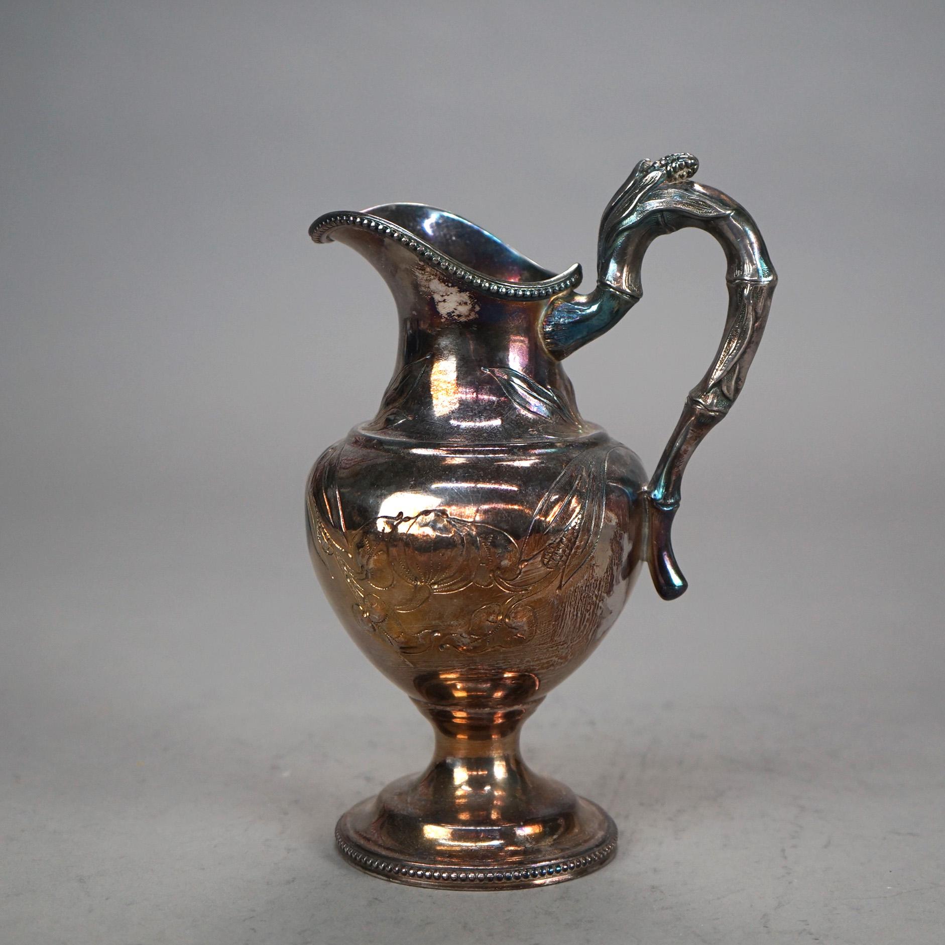 Set da tè antico in argento placcato in due pezzi C1890 in vendita 2