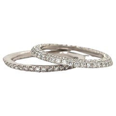 Two Piece Diamond and Platinum Double Eternity Ring