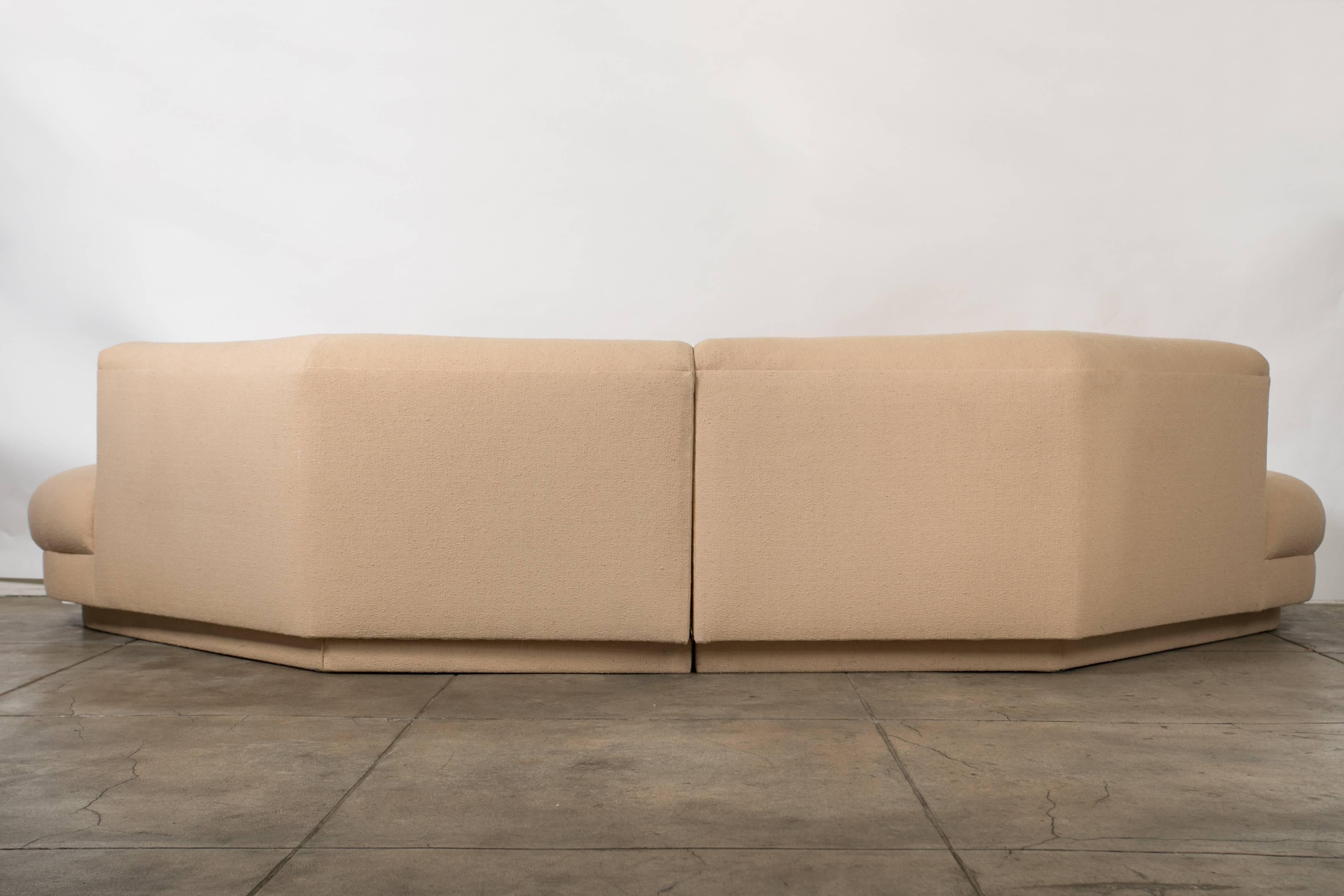 Two-Piece Directional Sofa by Vladimir Kagan In Excellent Condition In Los Angeles, CA