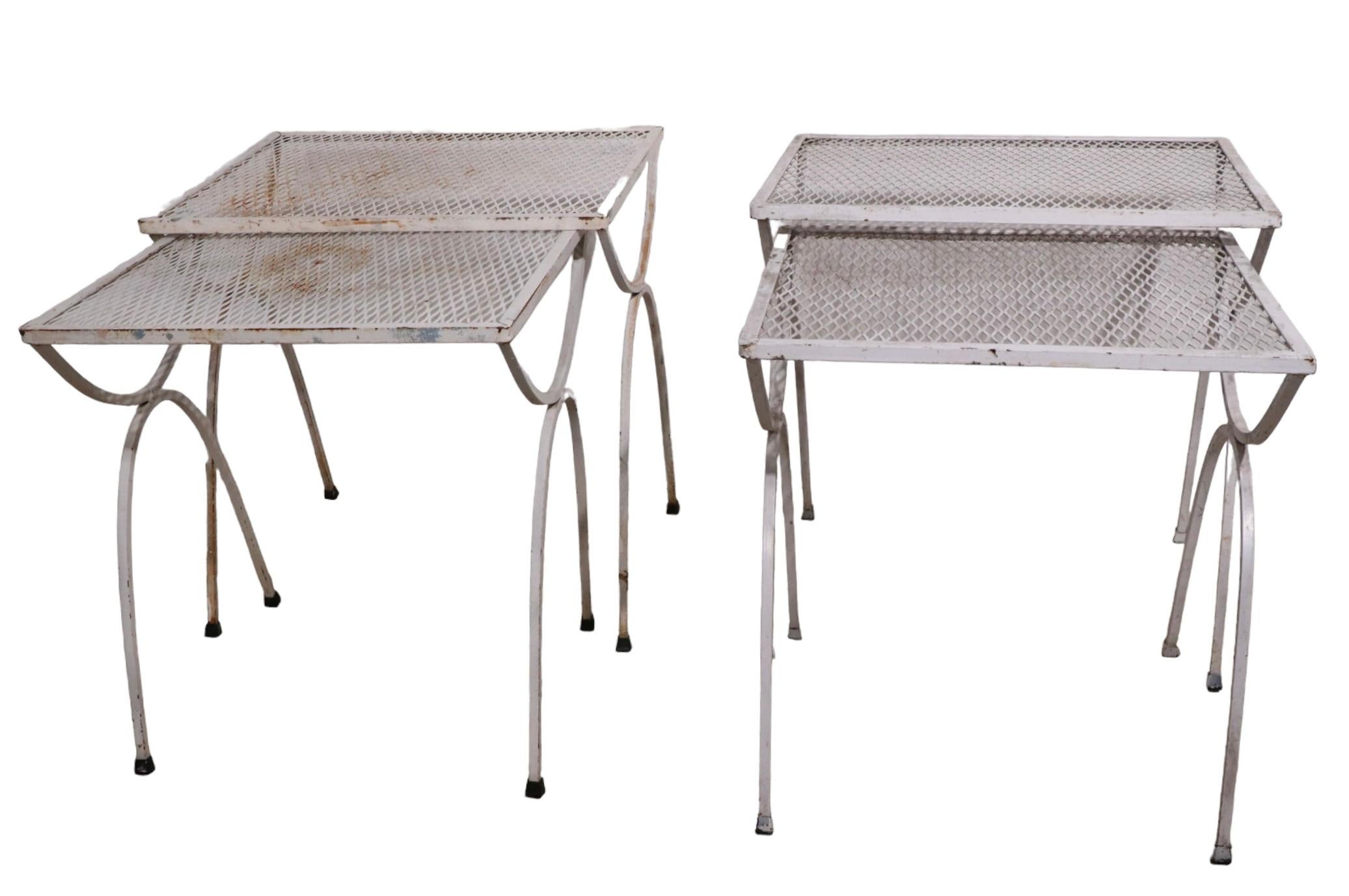 Tables gigognes de jardin et de jardin par Salterini 2 ensembles disponibles en vente 4