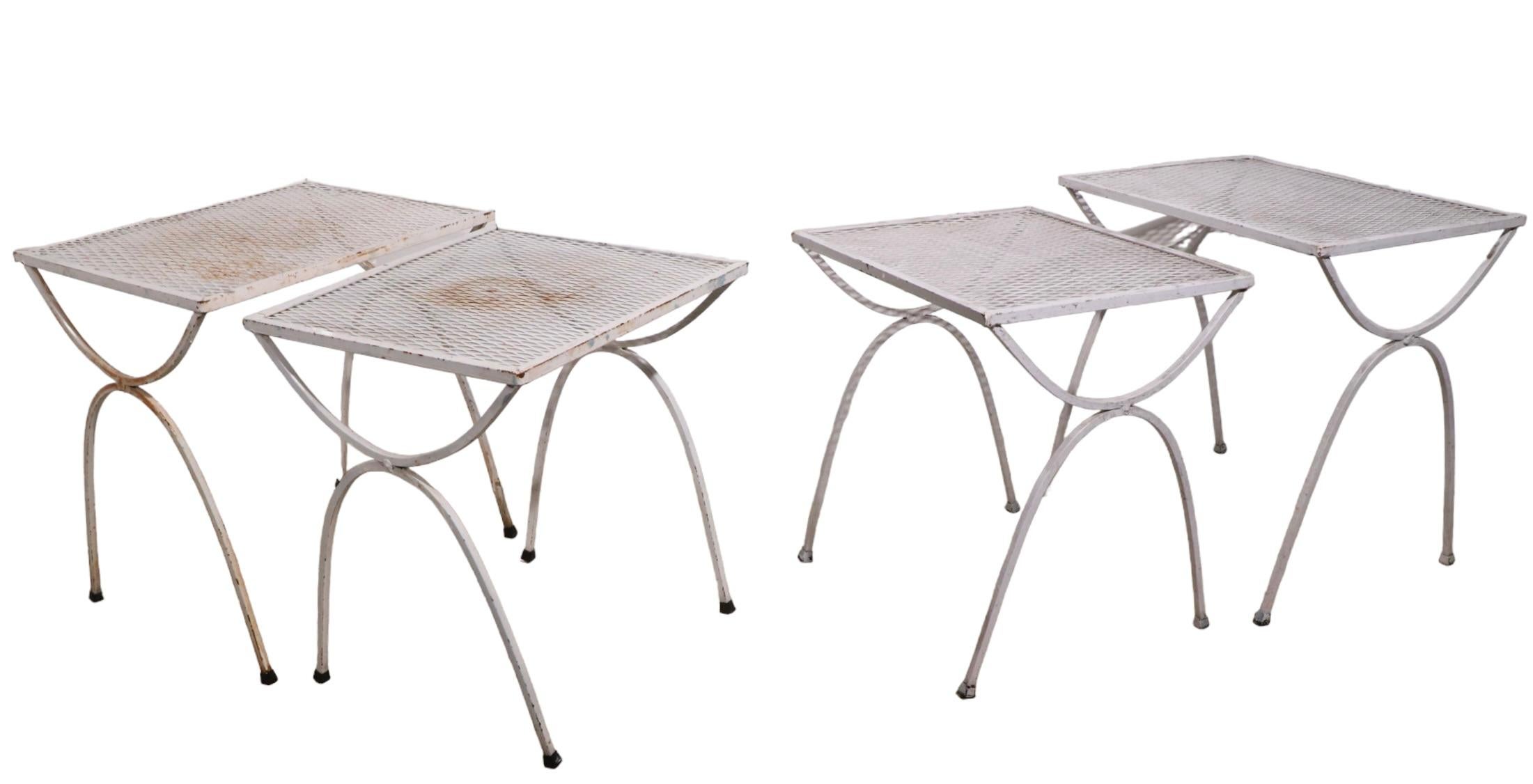 Mid-Century Modern Tables gigognes de jardin et de jardin par Salterini 2 ensembles disponibles en vente