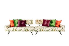 Two Piece Iron Framed Sofa by William Haines