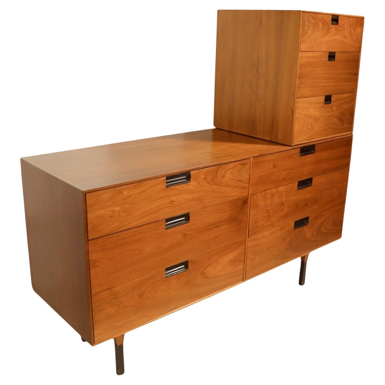 Two Piece Mid Century Dresser Set att. to Baughman for Directional c. 1950's