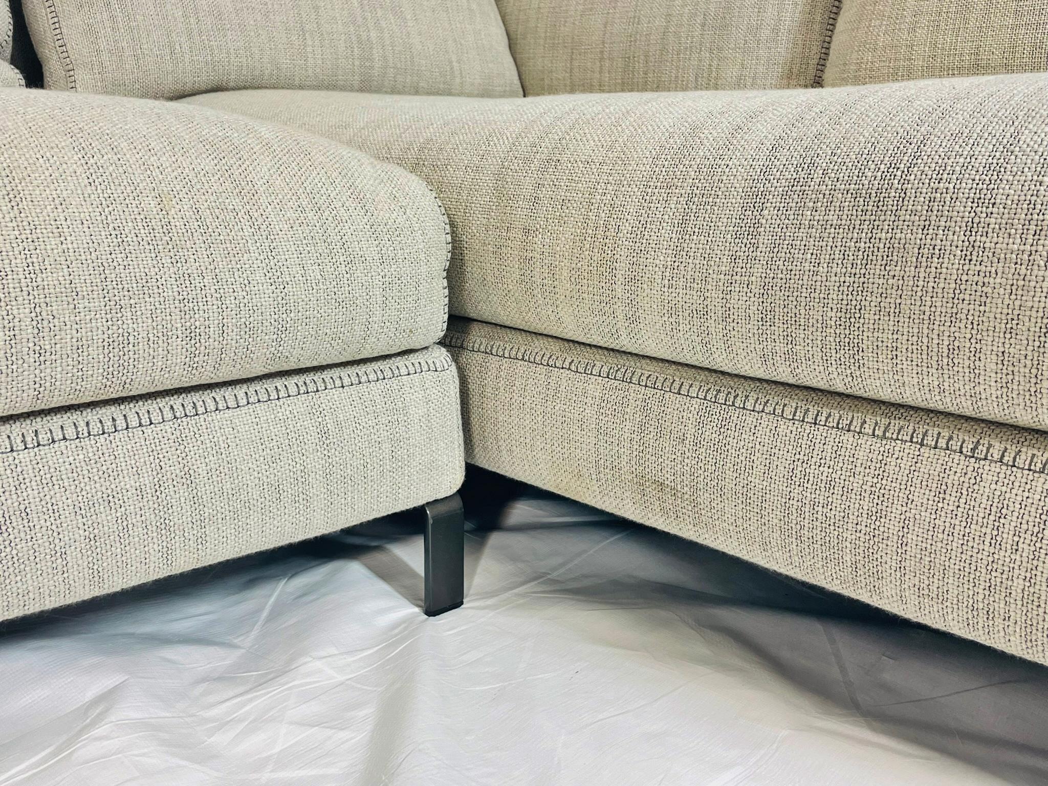 Acier Canapé sectionnel en deux parties par Antonio Citterio pour B&B Italia, Italie moderne en vente