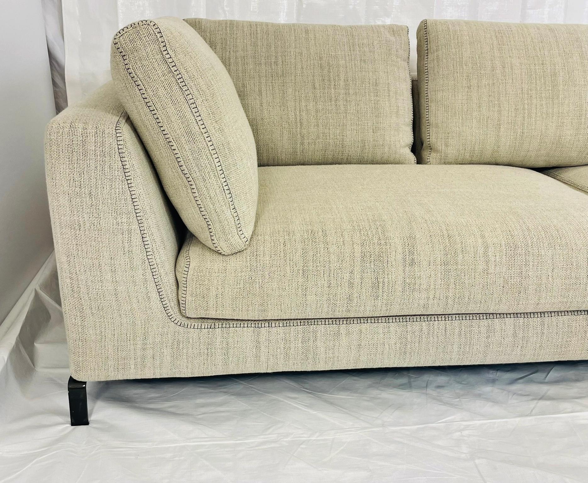 Canapé sectionnel en deux parties par Antonio Citterio pour B&B Italia, Italie moderne en vente 1