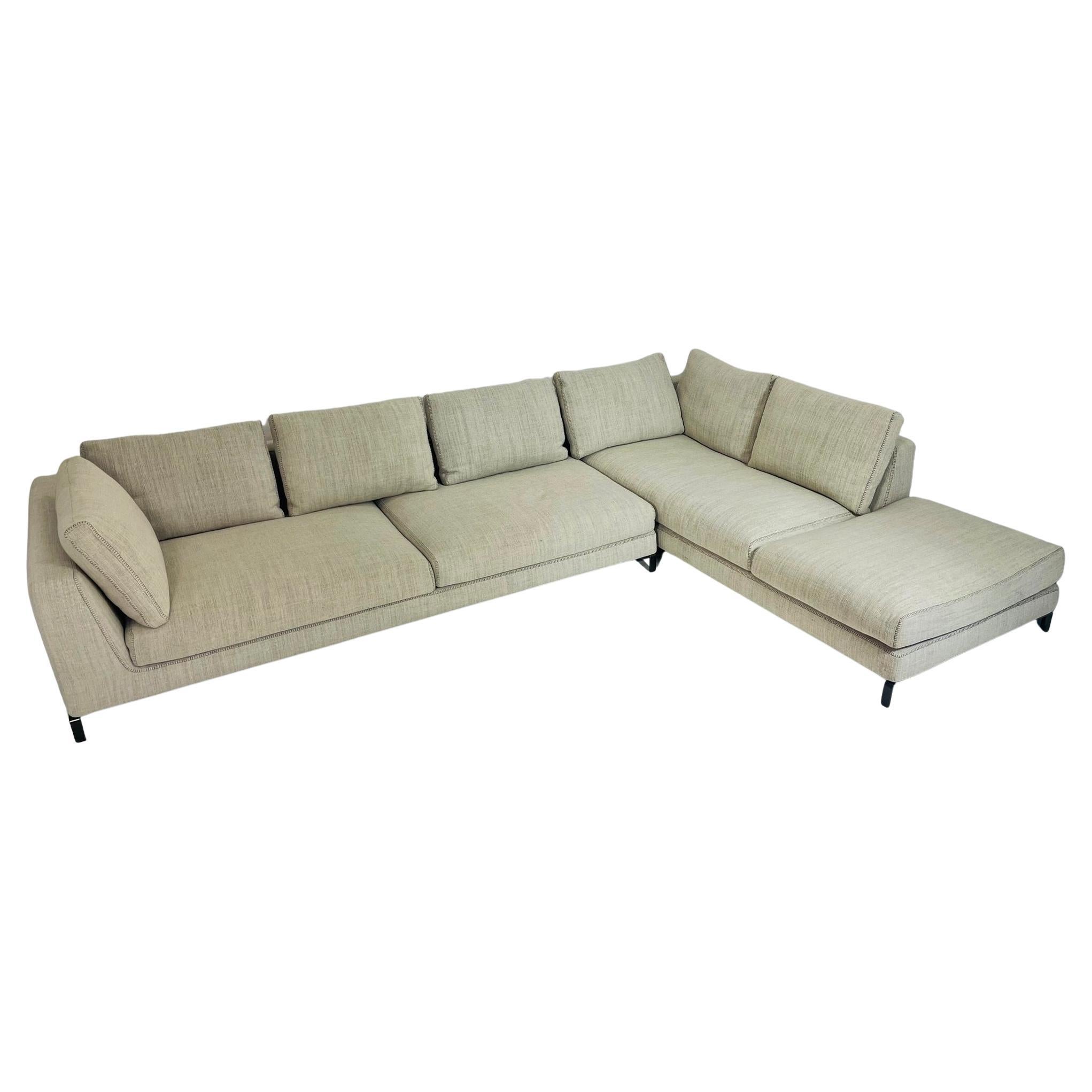 Canapé sectionnel en deux parties par Antonio Citterio pour B&B Italia, Italie moderne