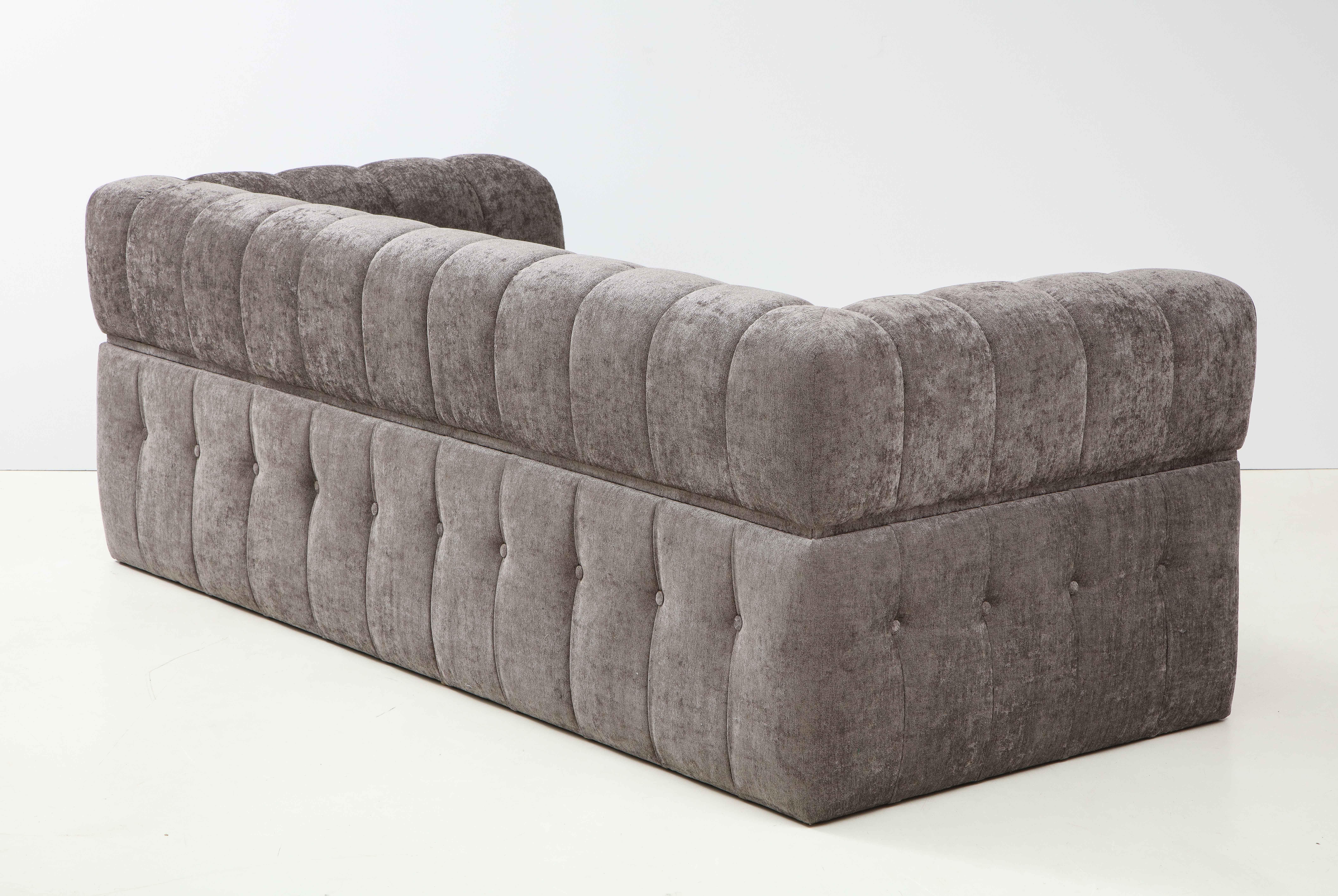 Chenille Two-Piece Sectional Sofa by Steve Chase