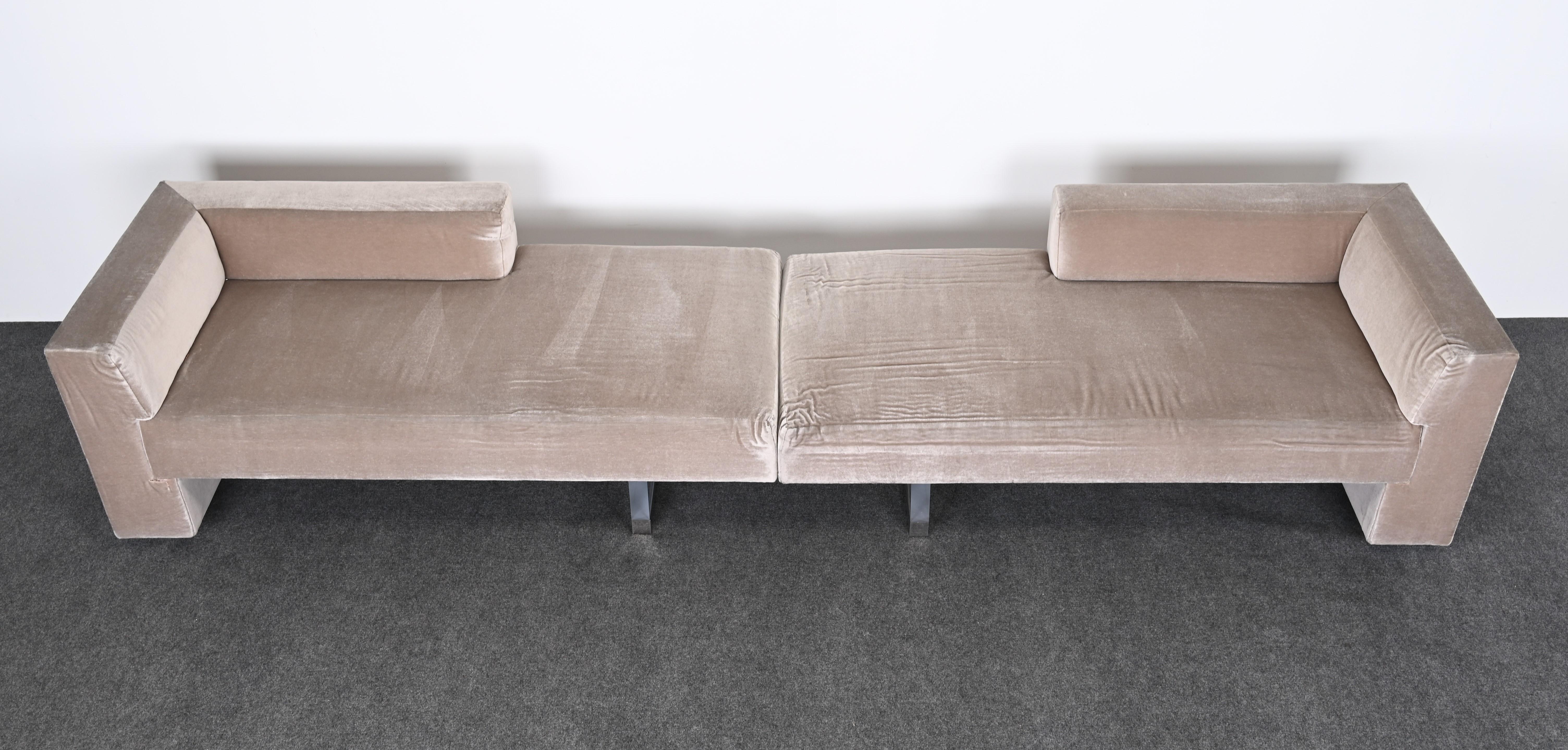 Two Piece Sectional Sofas by Vladimir Kagan for Gucci, 1990s 1