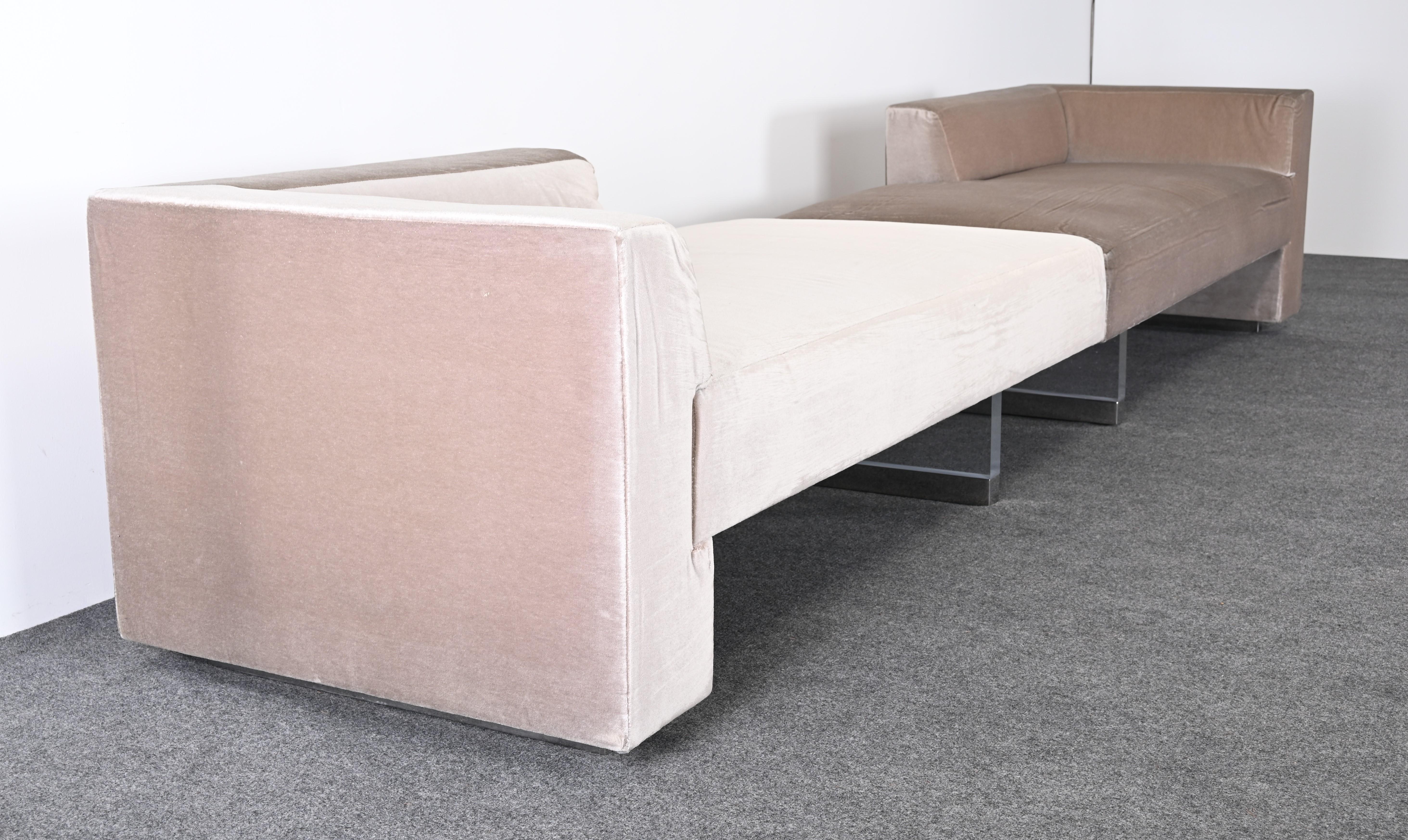 Two Piece Sectional Sofas by Vladimir Kagan for Gucci, 1990s 3