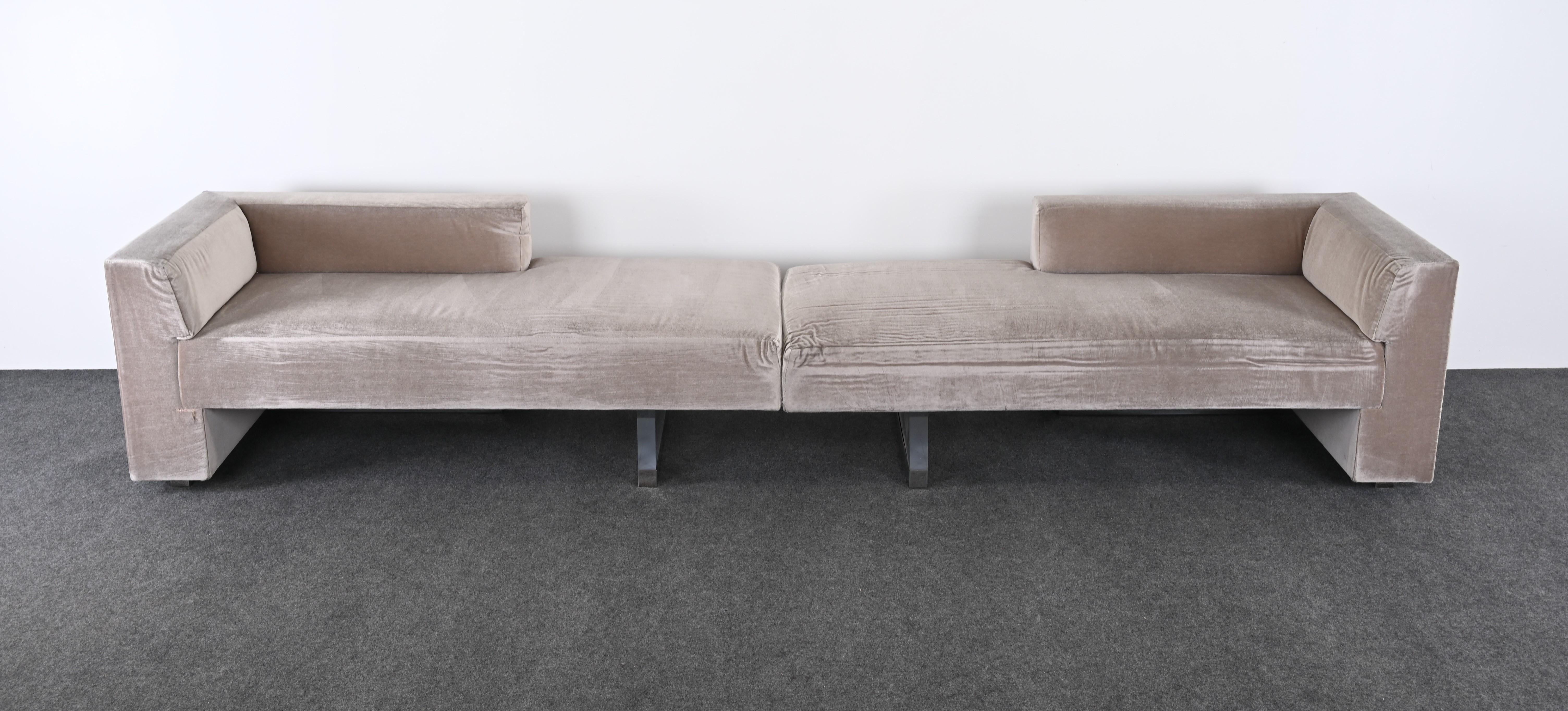 Late 20th Century Two Piece Sectional Sofas by Vladimir Kagan for Gucci, 1990s
