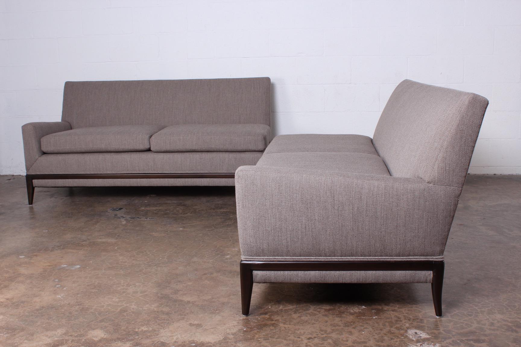 Fabric Two Piece Sofa by Tommi Parzinger