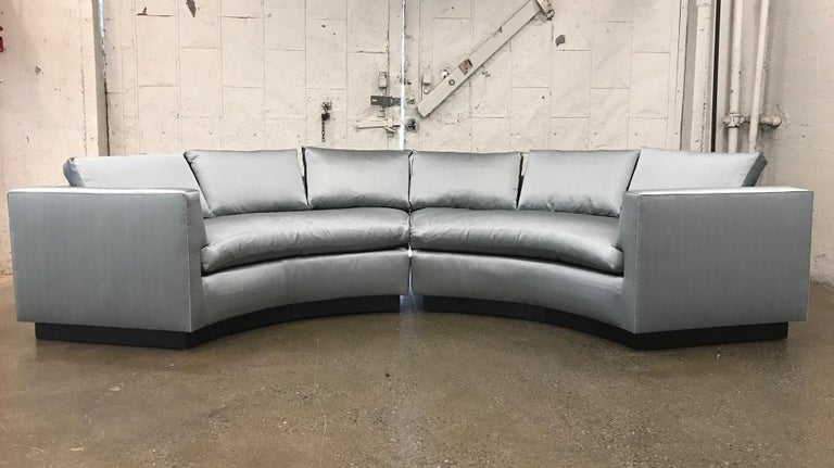 Two-Piece Sofa Sectional in Satin For Sale at 1stDibs | sofa two piece